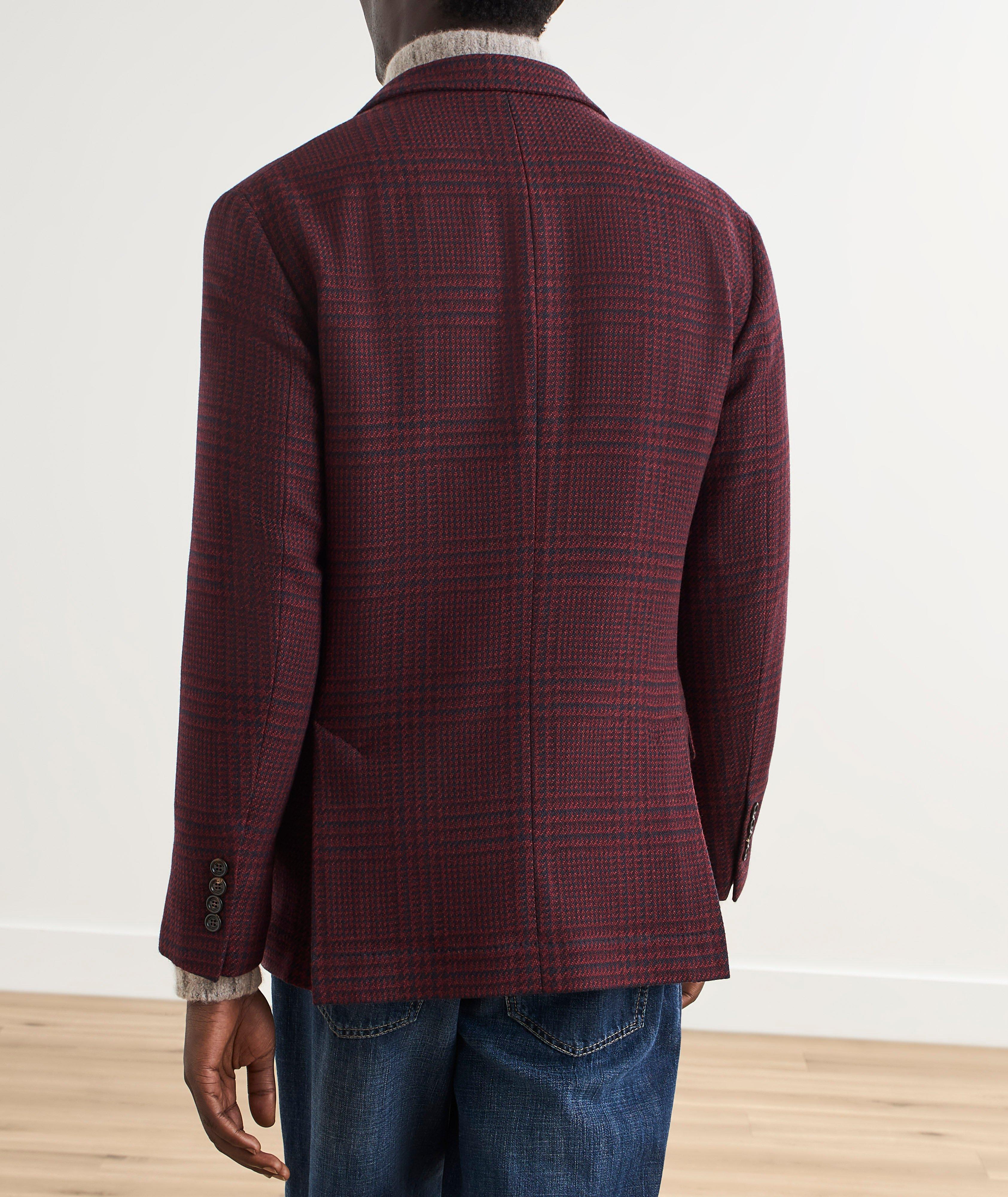 Brunello Cucinelli Glen Check Cashmere Deconstructed Sport Jacket