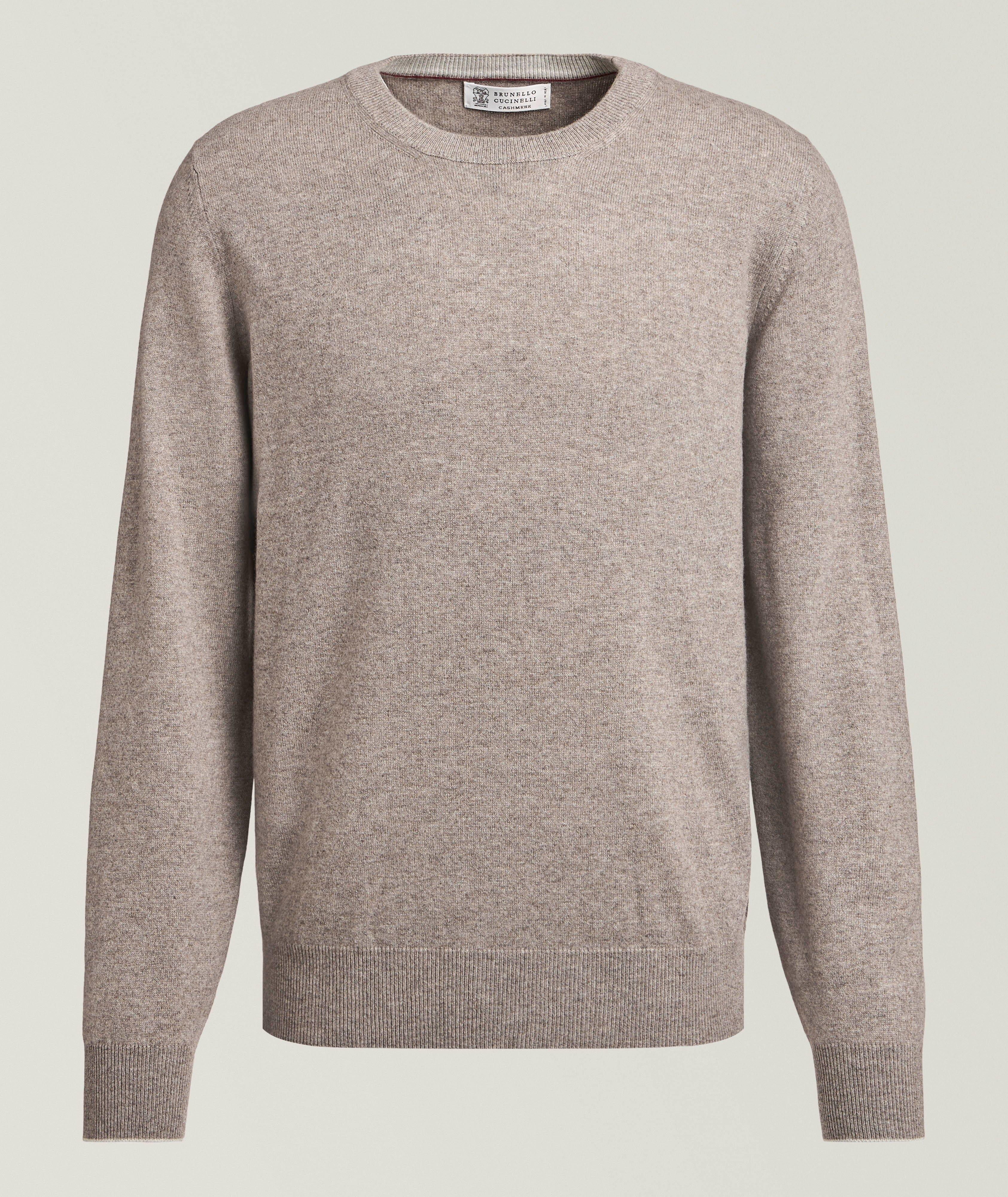 Brunello Cucinelli Mélange Cashmere Crewneck Sweater | Sweaters