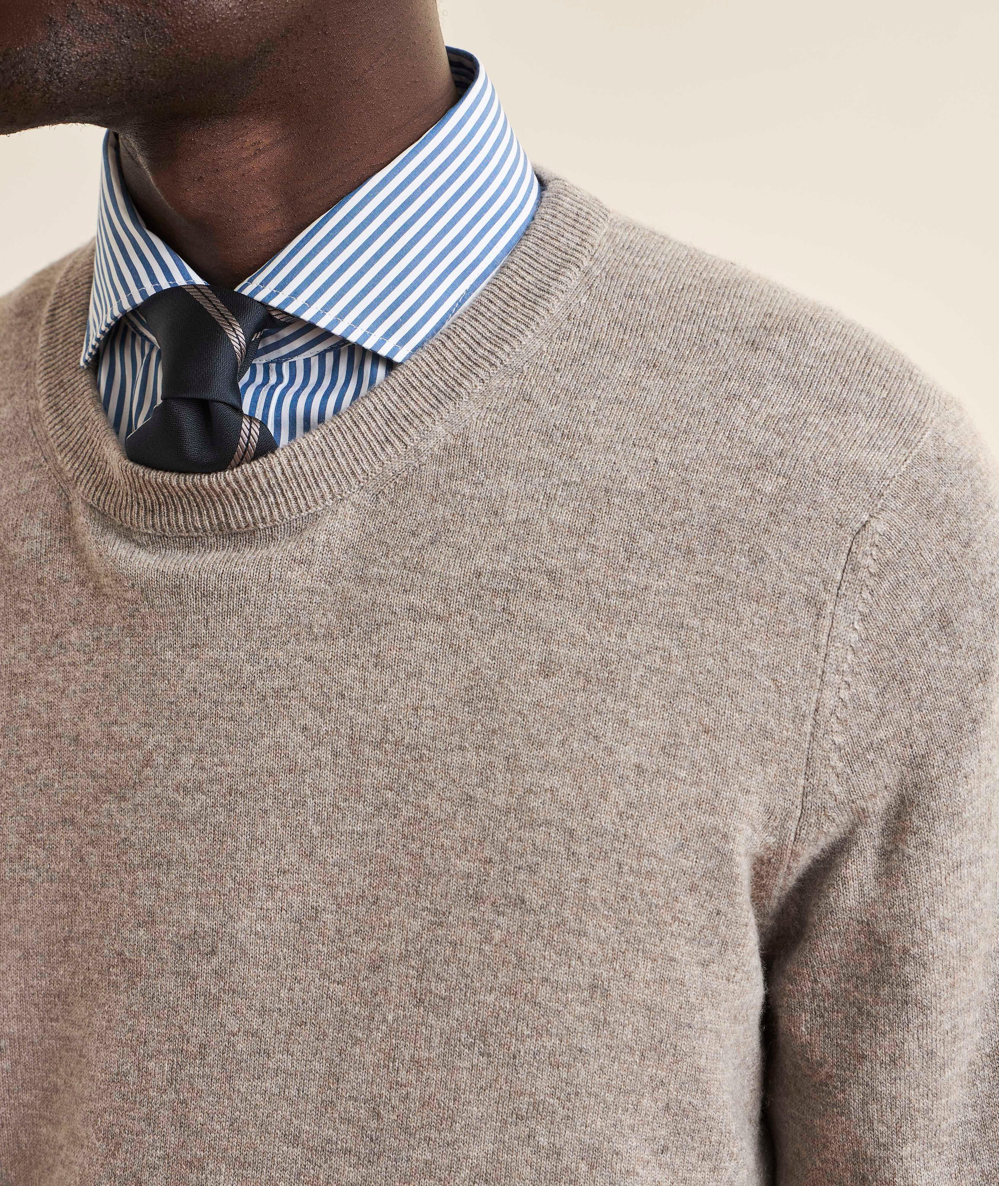 Mélange Cashmere Crewneck Sweater image 3