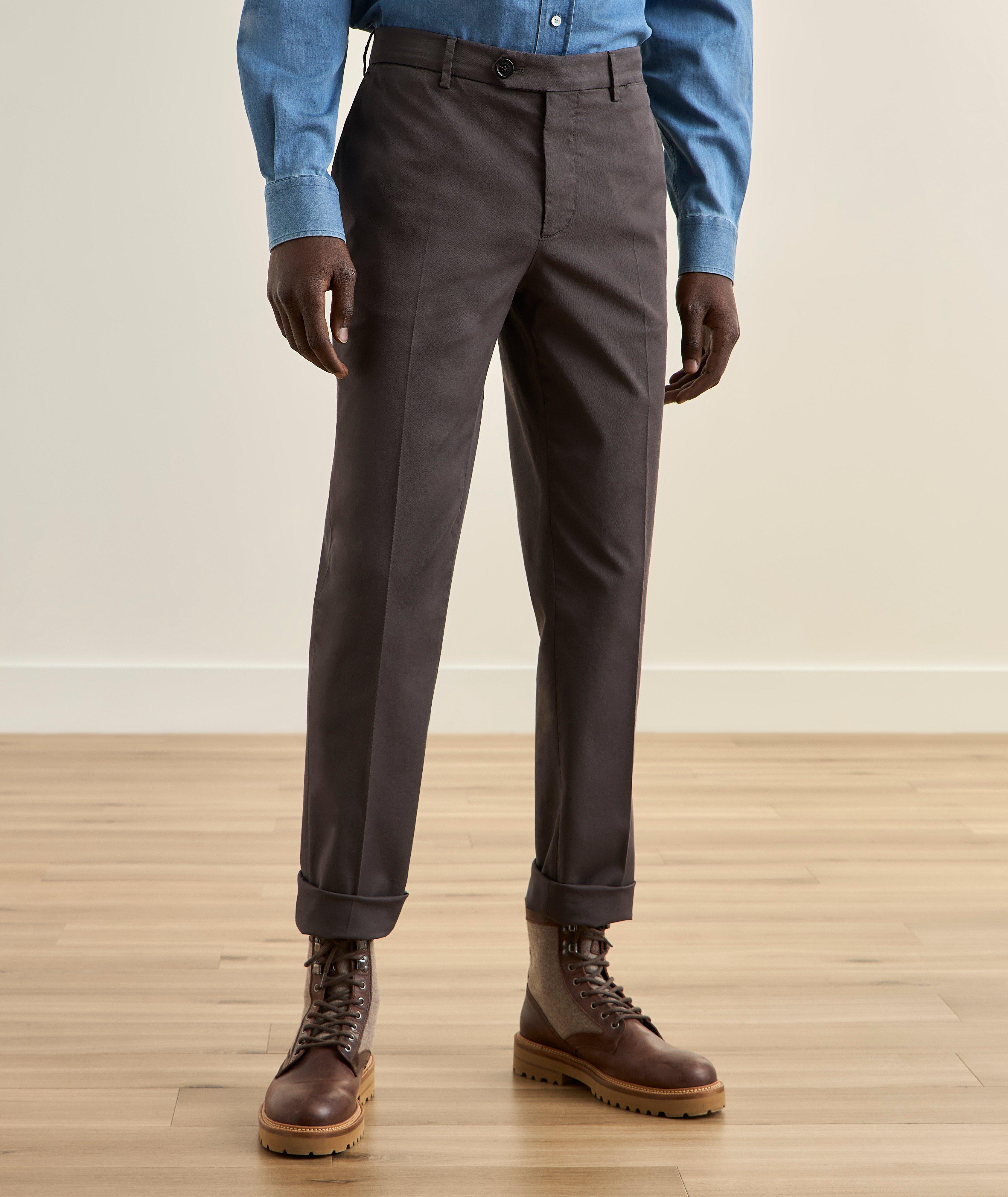 Italian-Fit Stretch-Cotton Chino Pants image 1