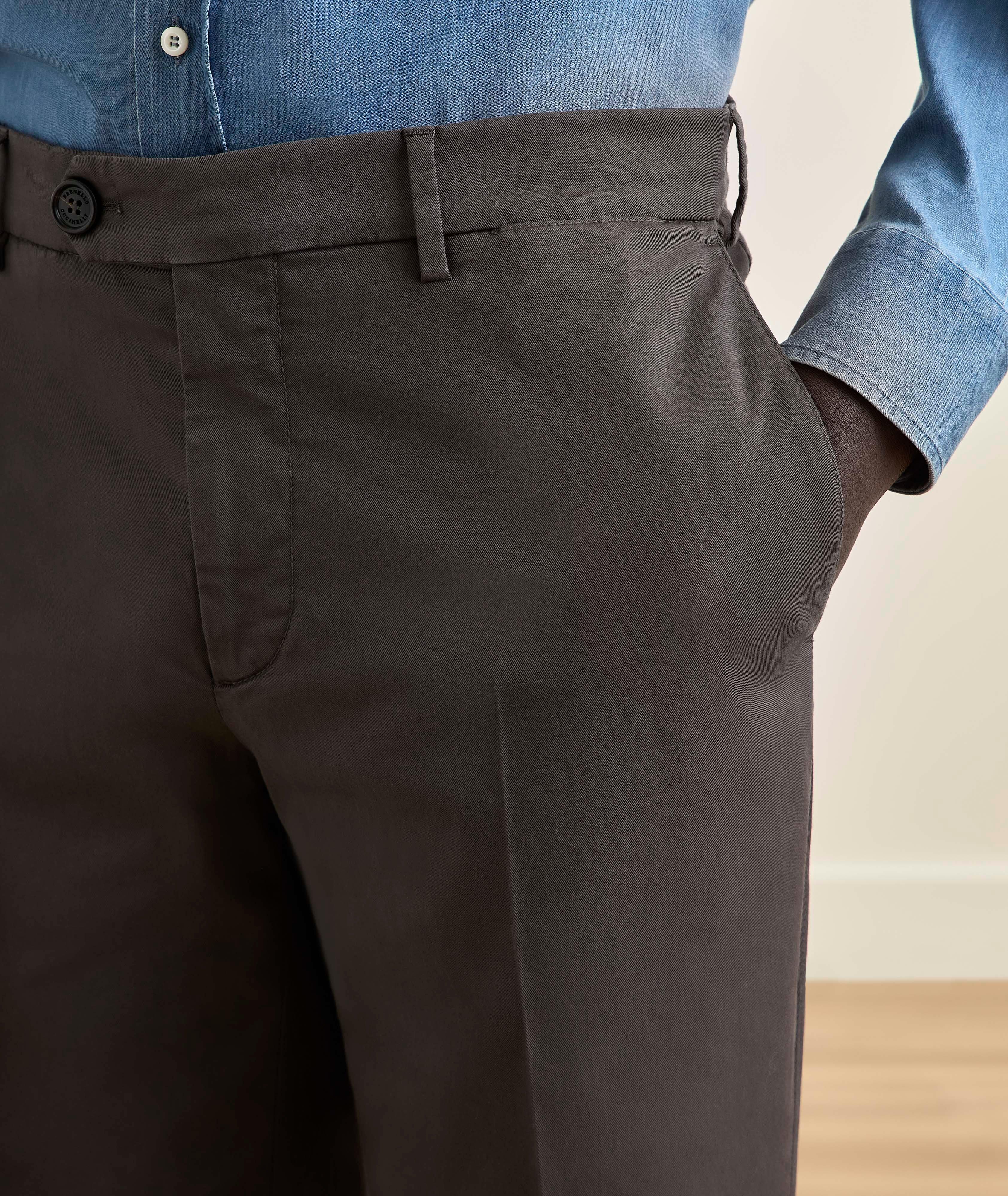 Italian-Fit Stretch-Cotton Chino Pants image 4