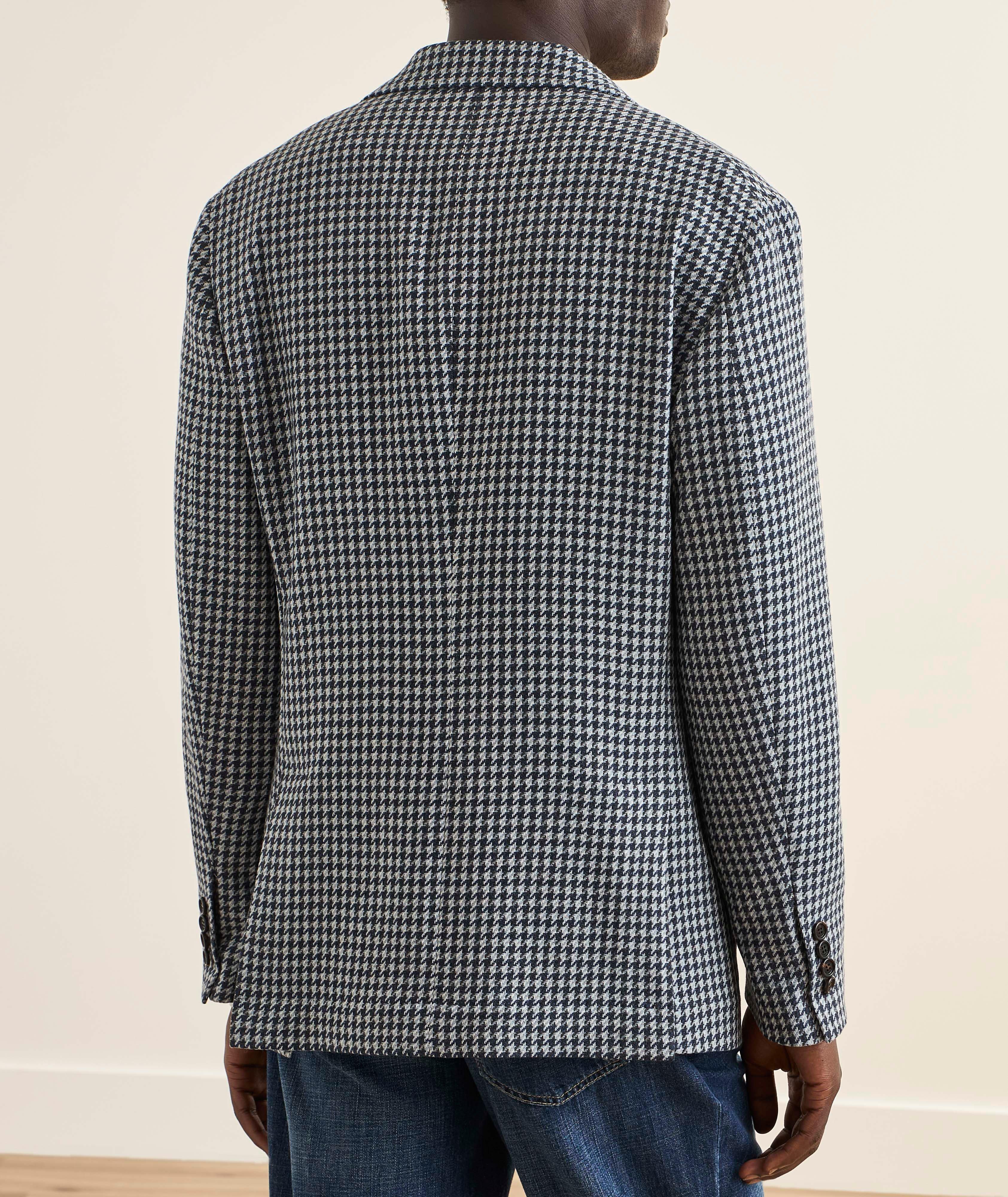 Macro-Houndstooth Cashmere Sport Jacket image 2