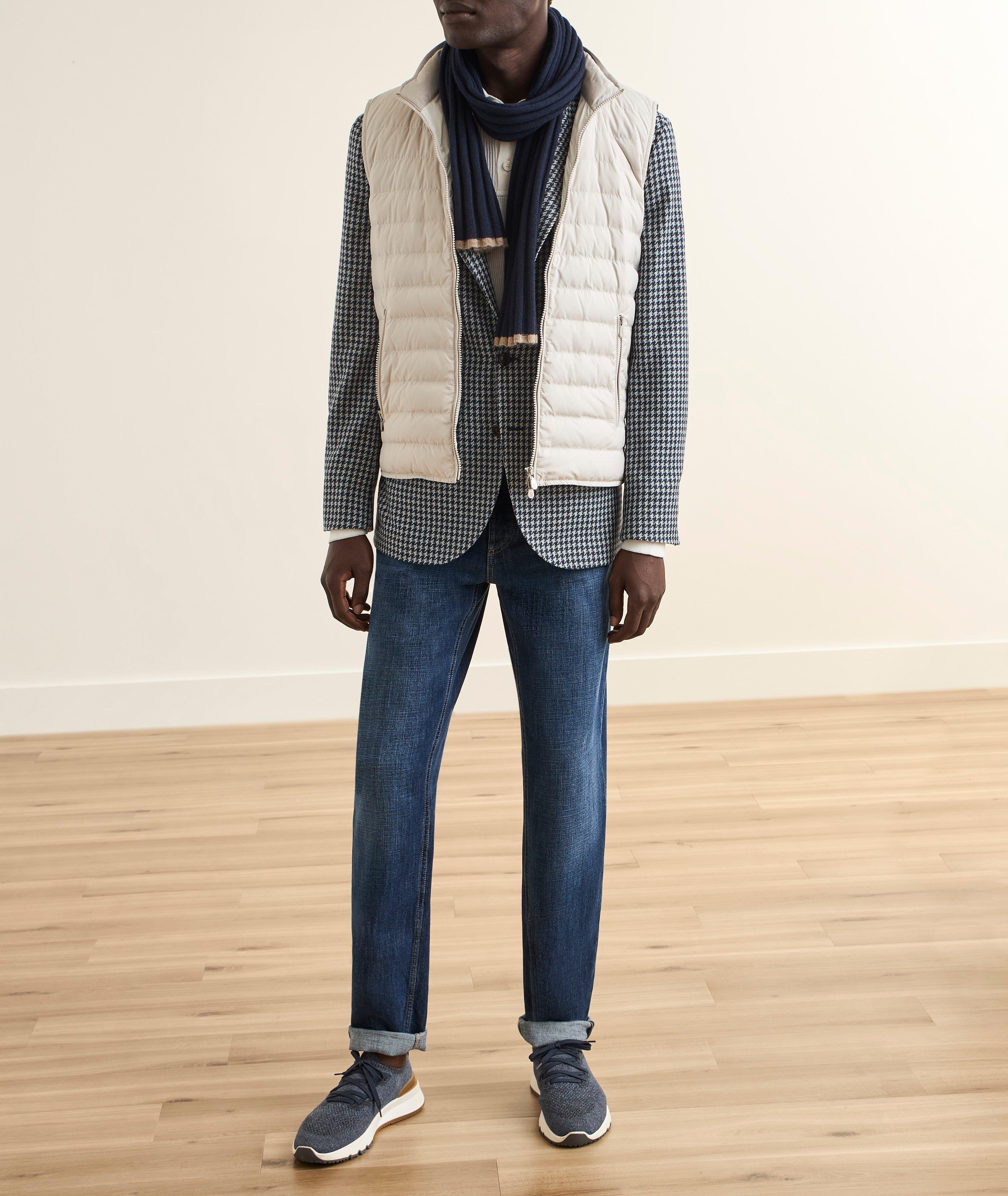 Macro-Houndstooth Cashmere Sport Jacket image 4
