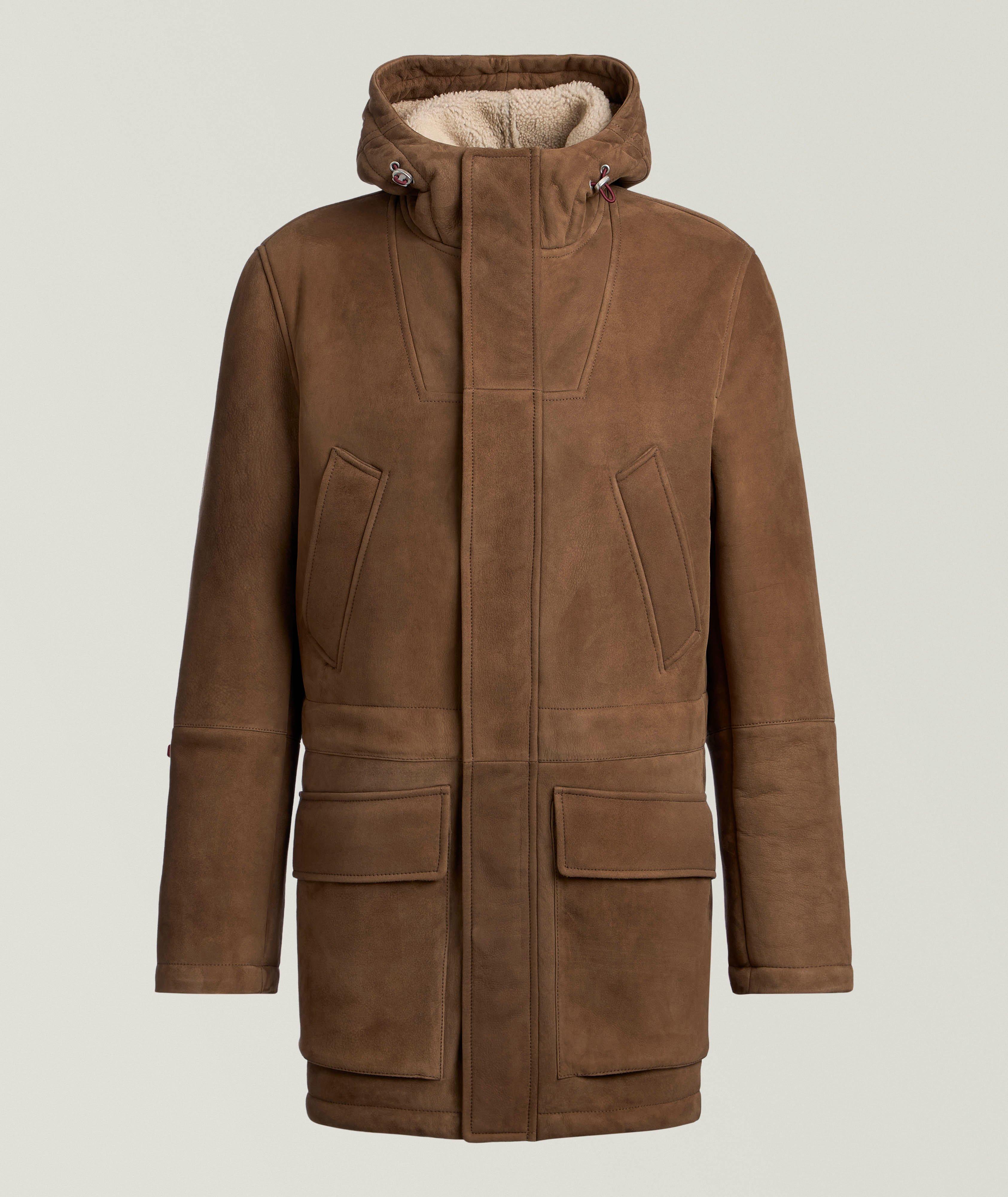 Brunello Cucinelli Lambskin Suede Shearling Fur Parka 