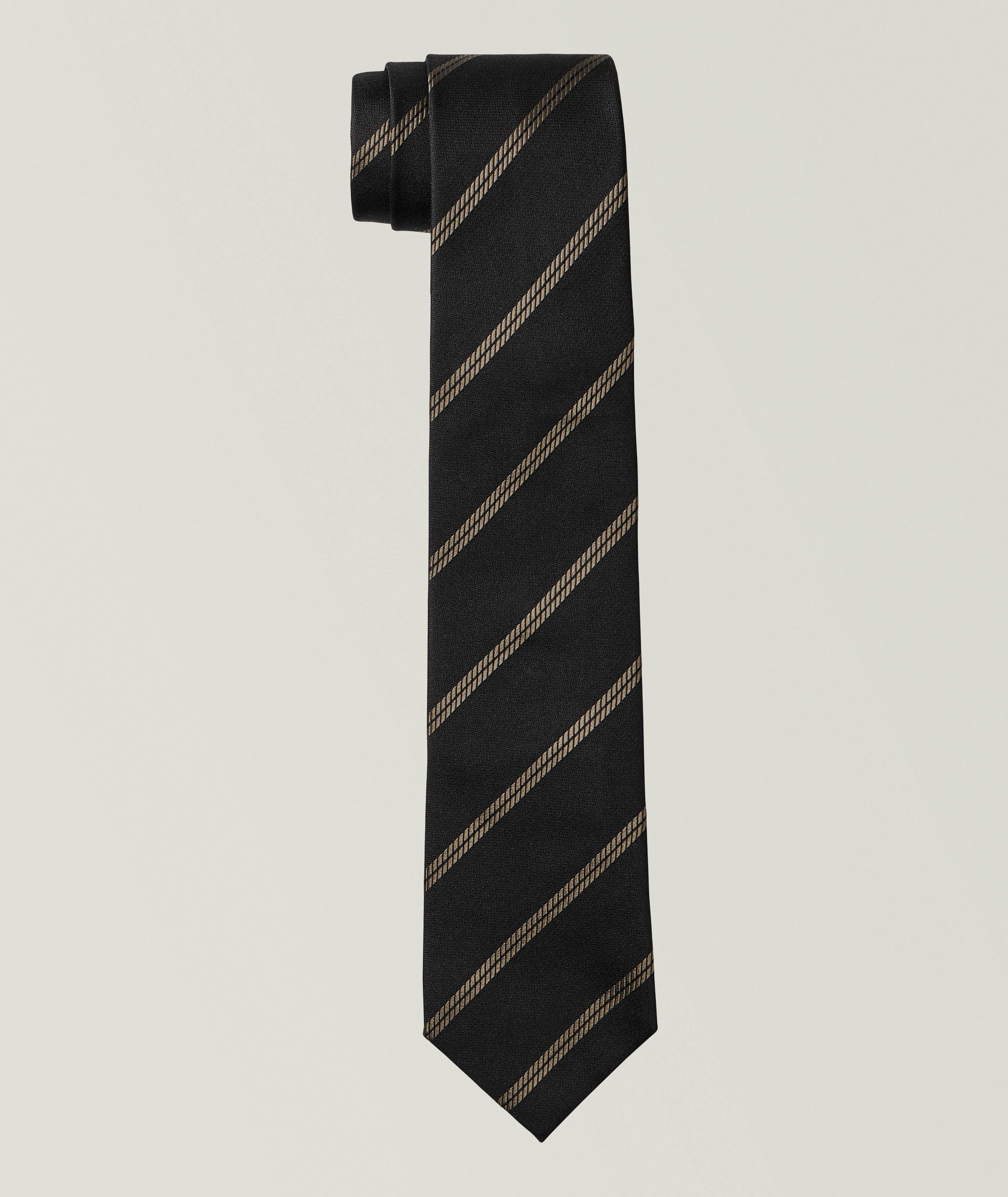 Brunello Cucinelli Striped Silk Tie