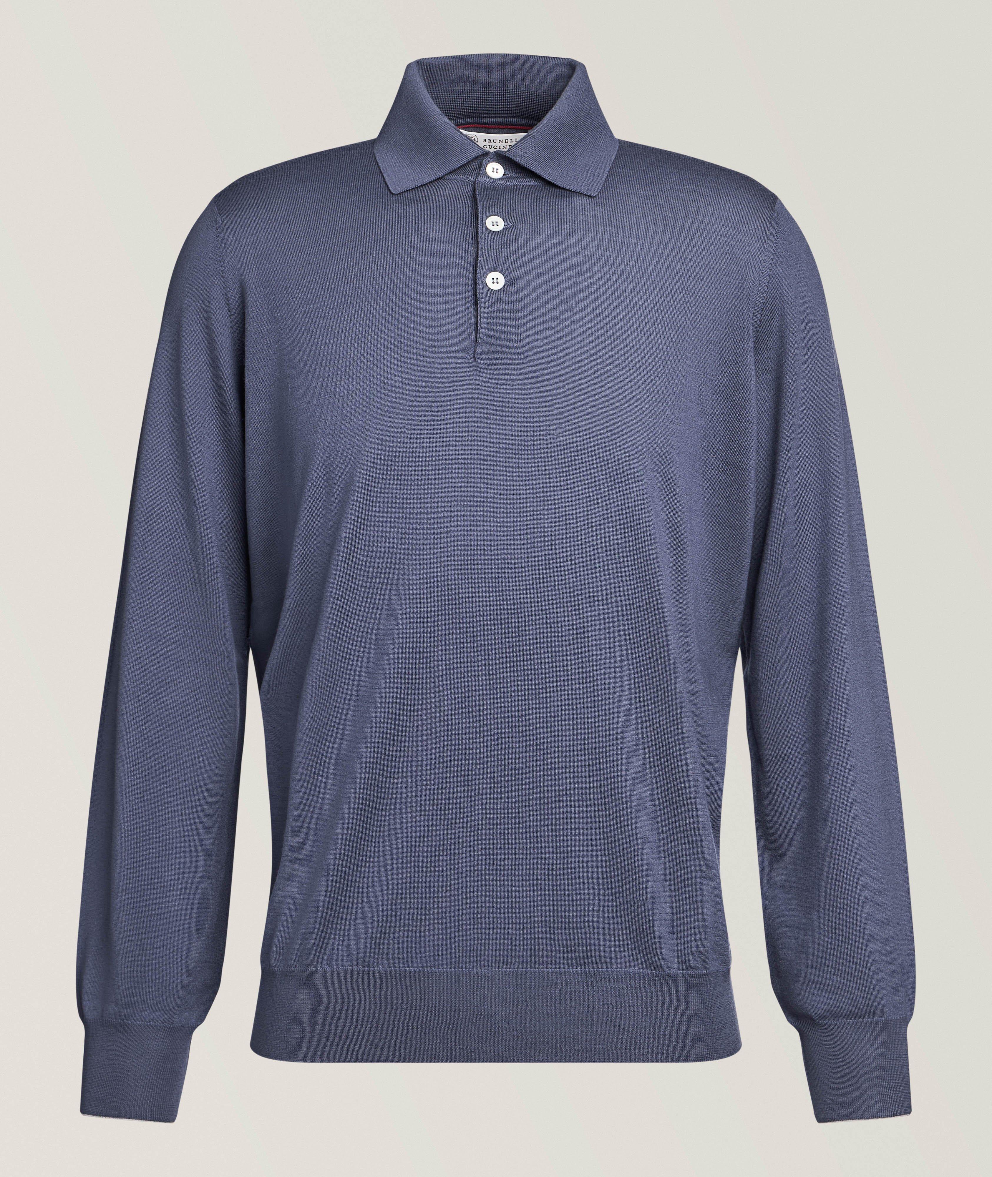 Brunello Cucinelli Fine Gauge Wool-Cashmere Knitted Polo 