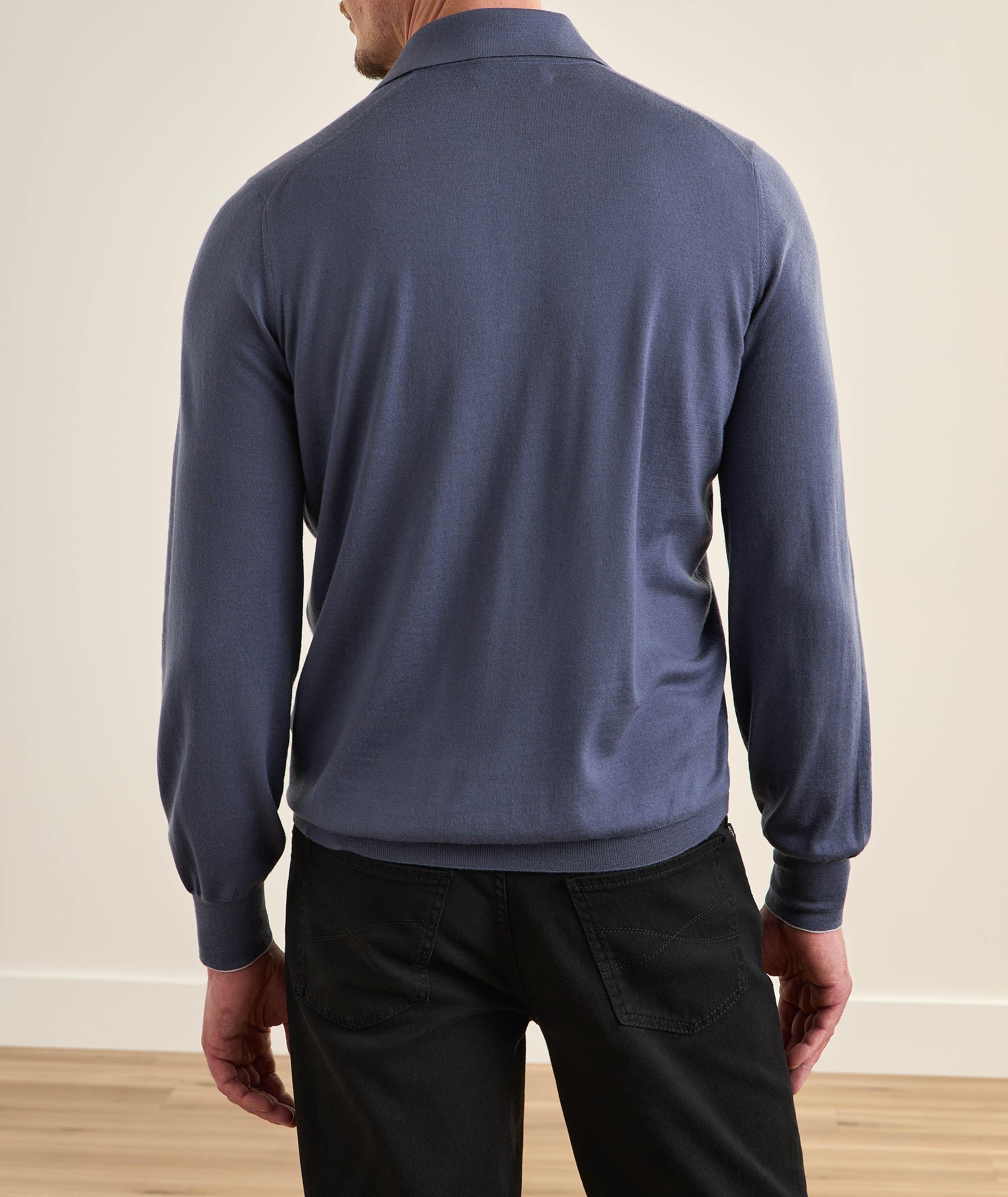 Fine Gauge Wool-Cashmere Knitted Polo  image 2