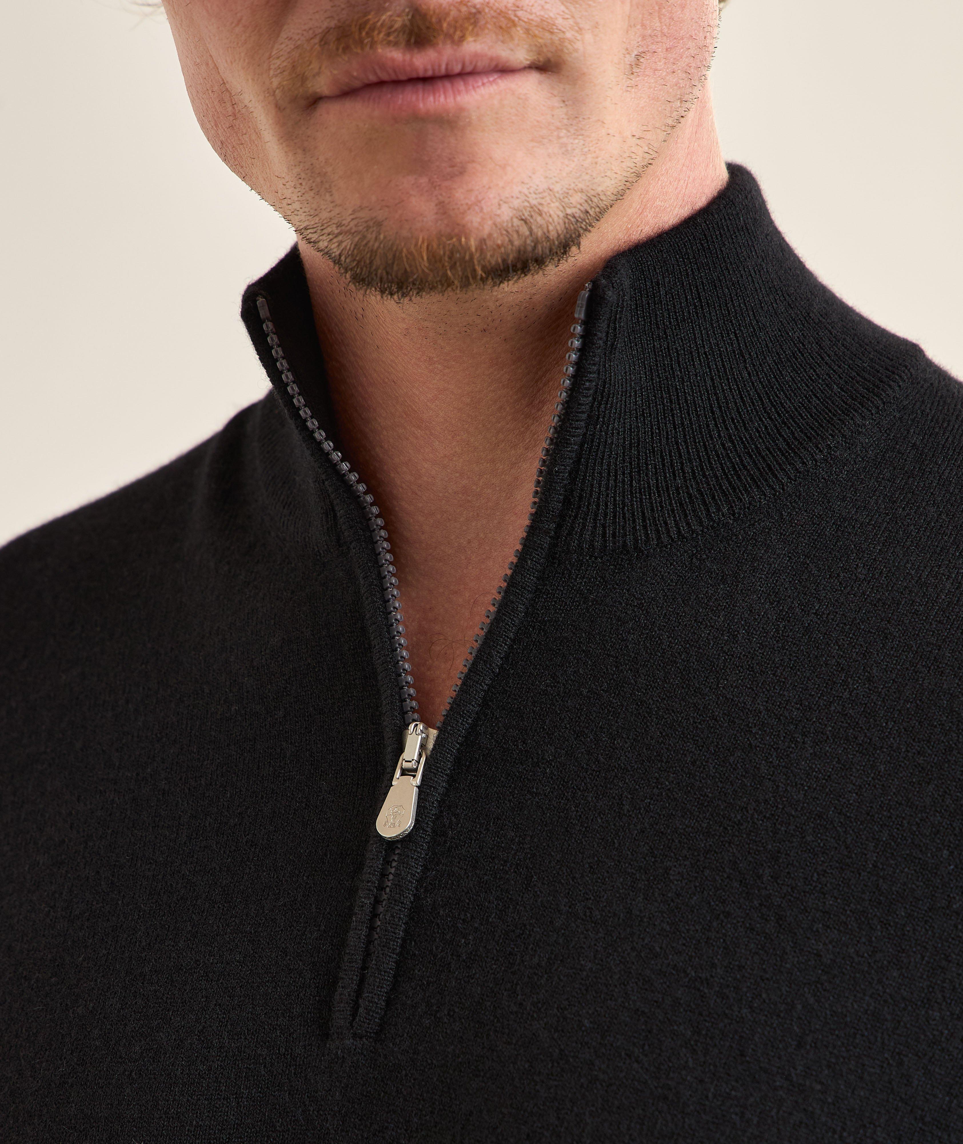 Cashmere Quarter-Zip Sweater image 3