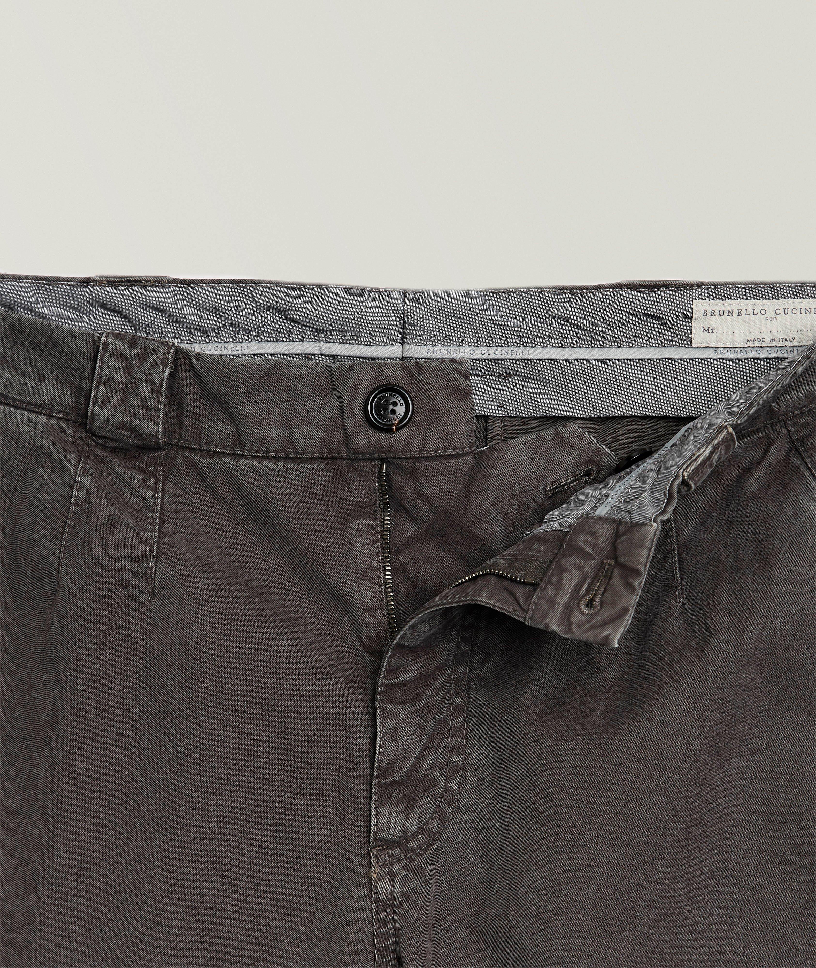 Pantalon cargo gabardine coton teint en pièce image 1