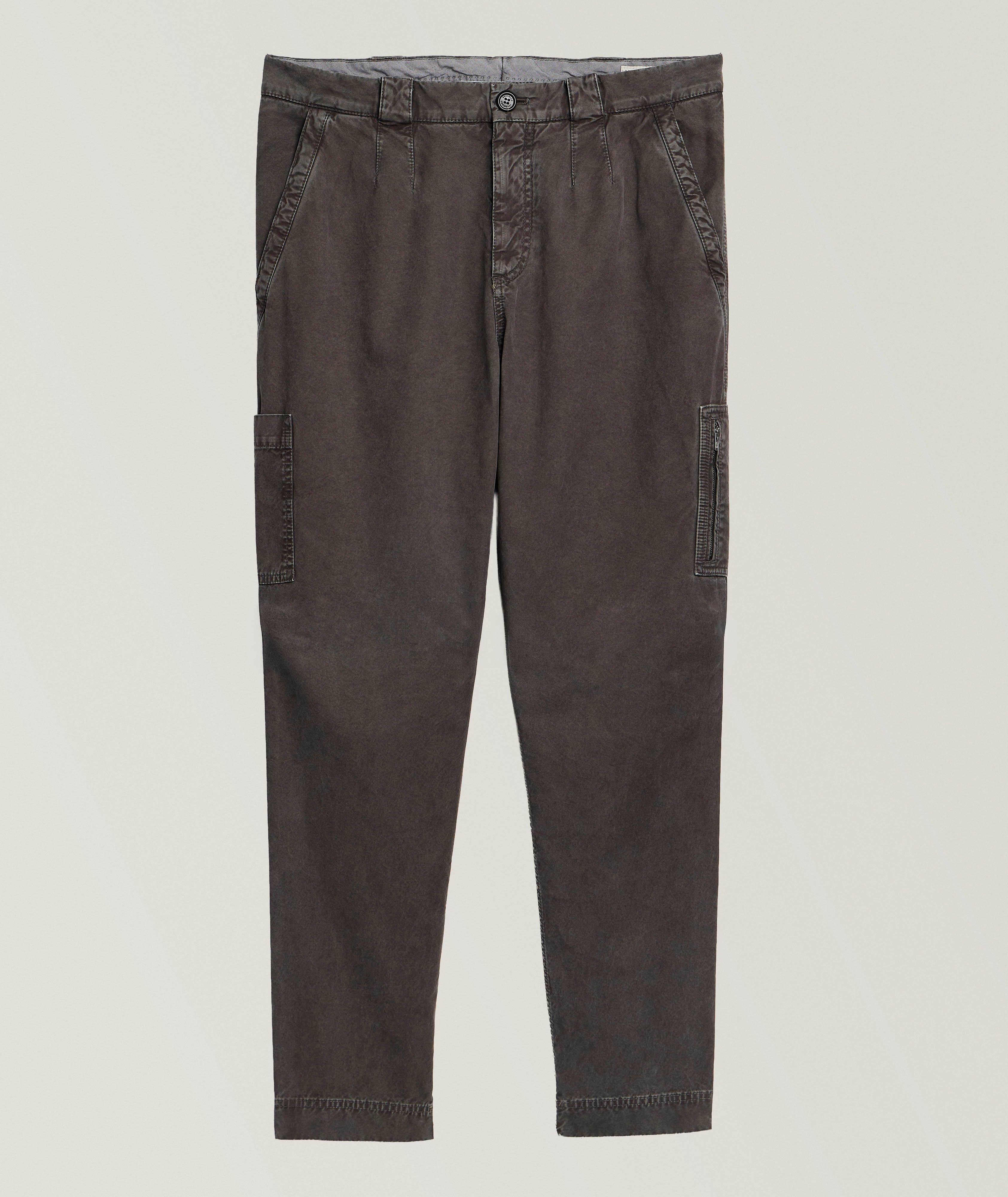 Pantalon cargo gabardine coton teint en pièce image 0