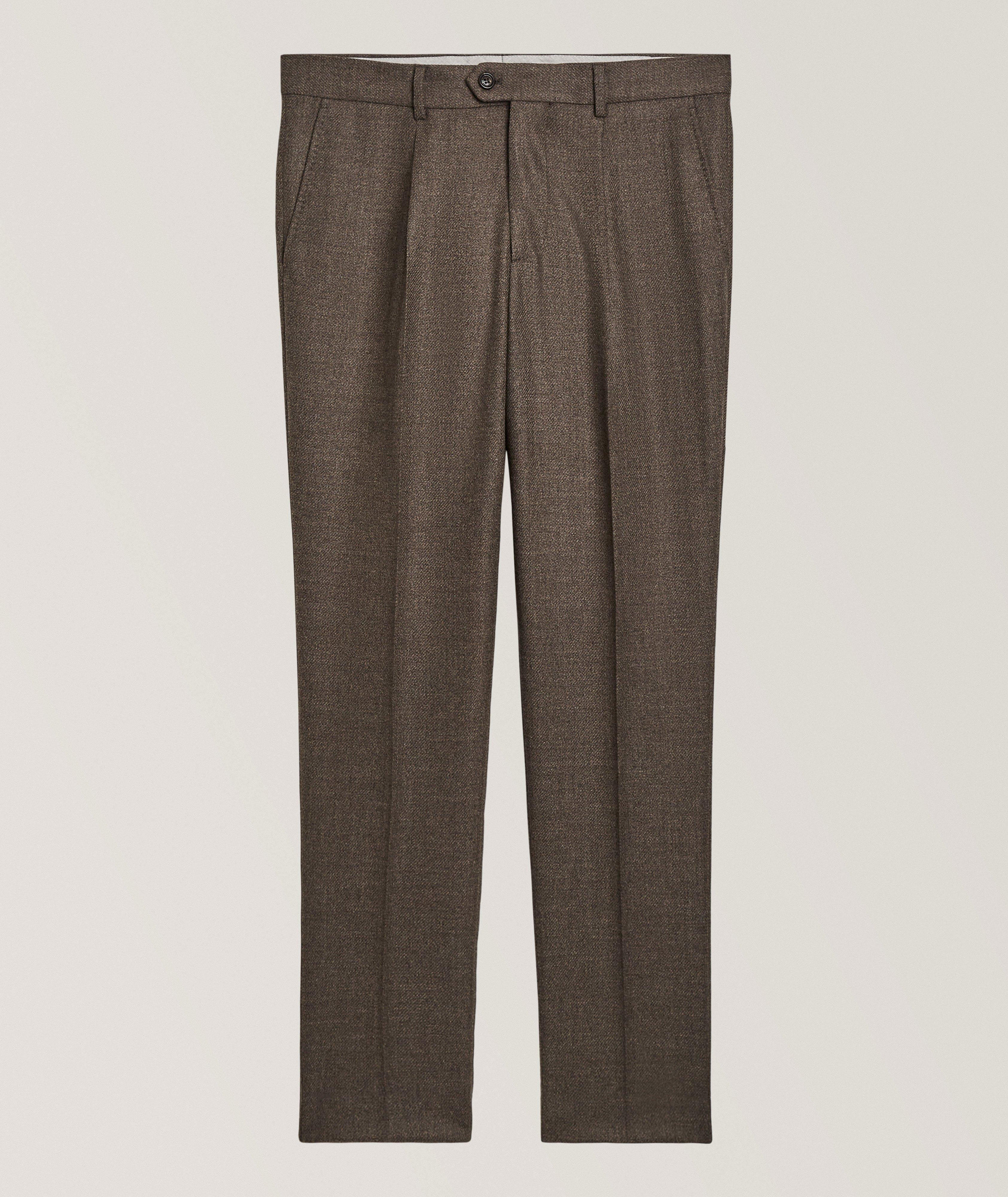 Brunello Cucinelli Virgin Wool Pleated Dress Pants