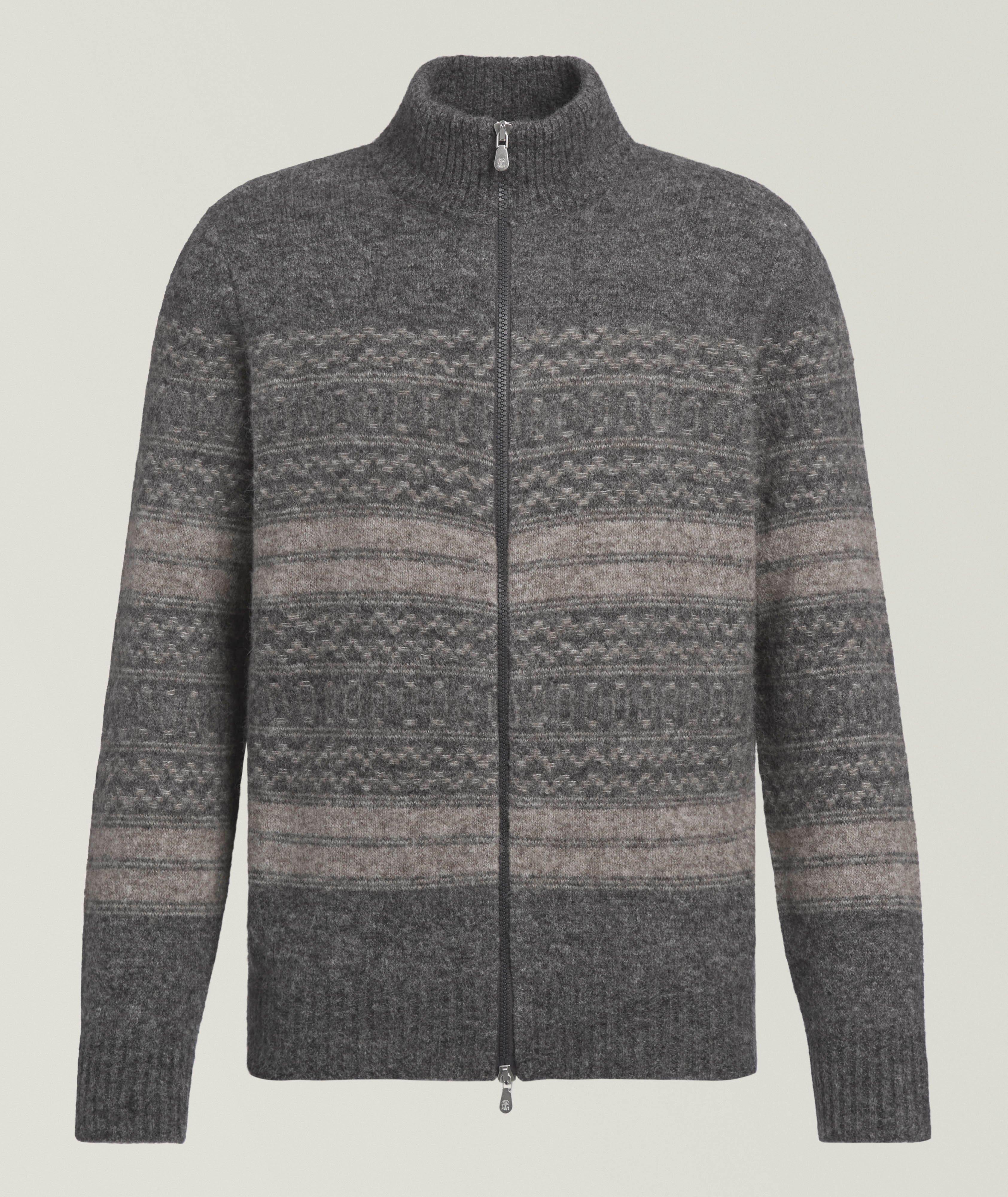 Brunello Cucinelli Alpine Alpaca-Cashmere Full-Zip Cardigan