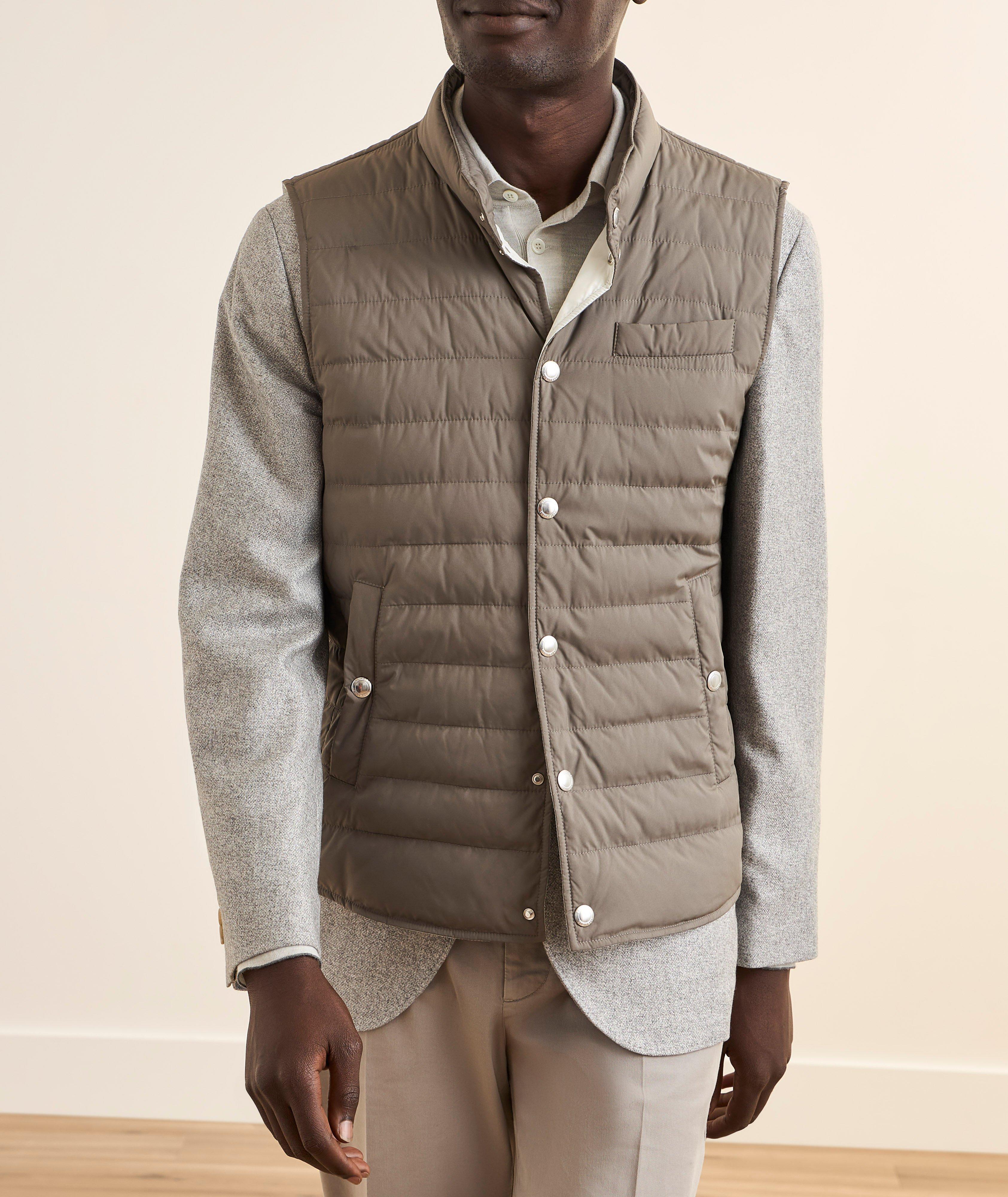 Water-Resistant Quilted Snap Down Vest image 1