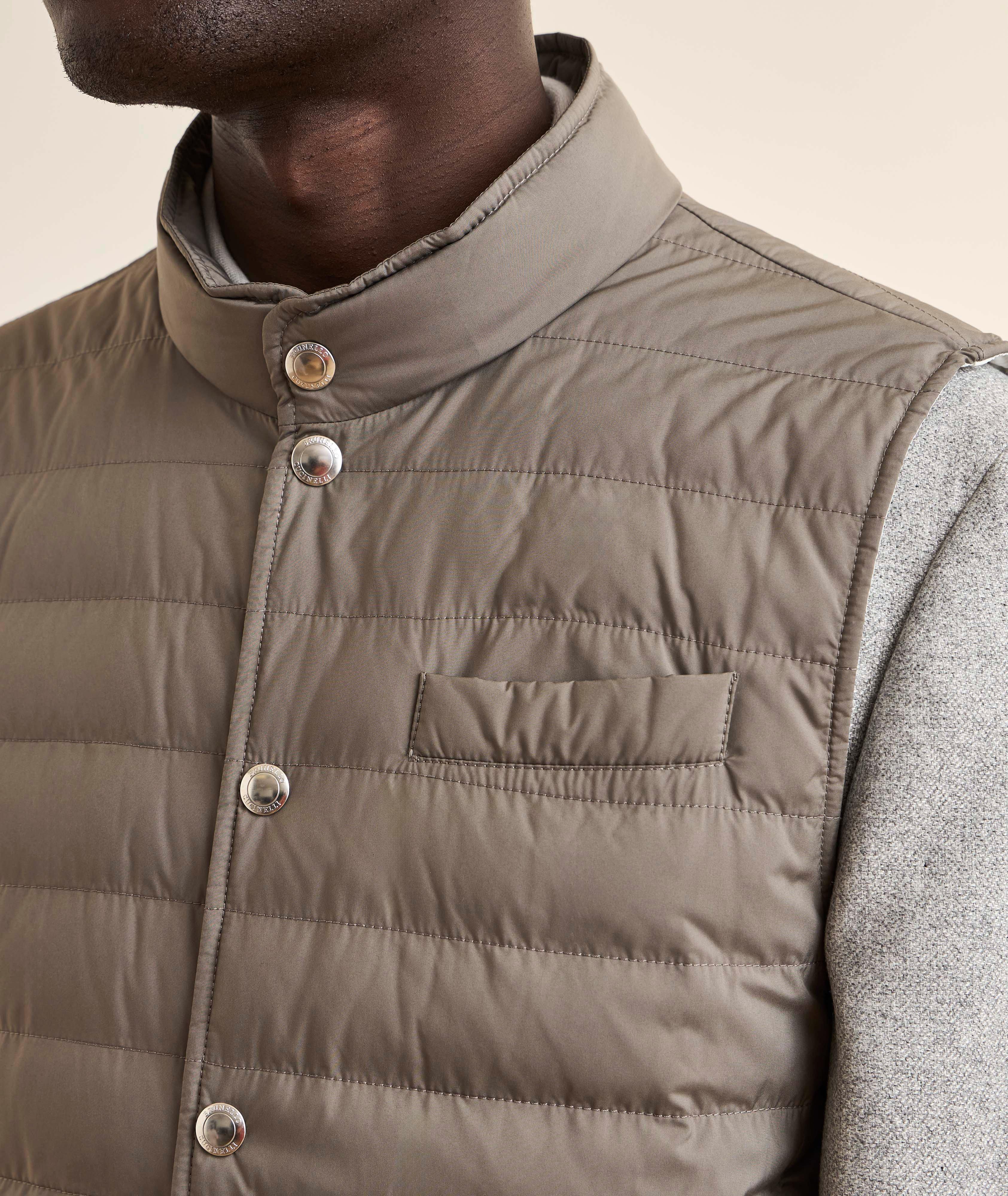 Water-Resistant Quilted Snap Down Vest image 3