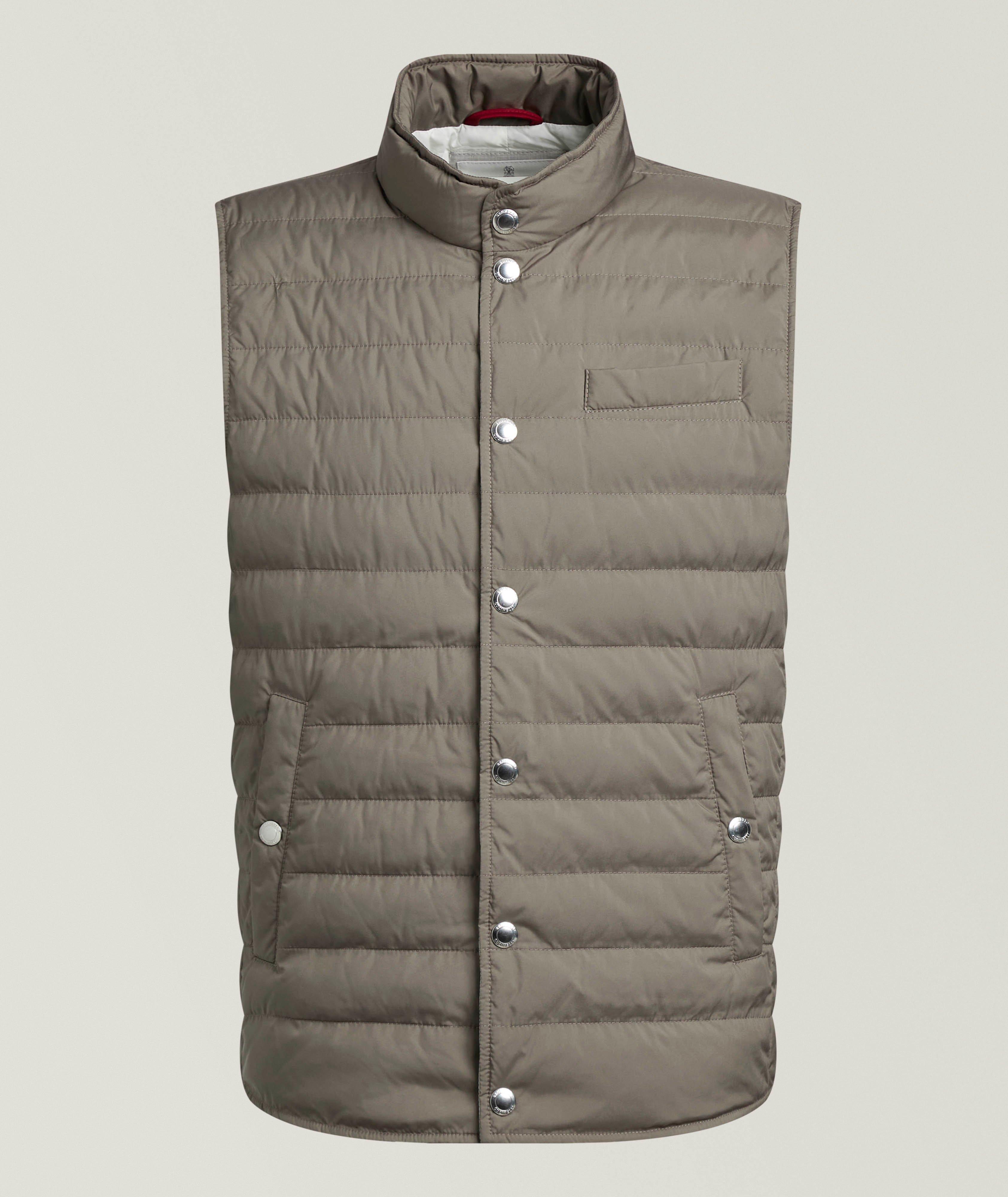 Water-Resistant Quilted Snap Down Vest image 0