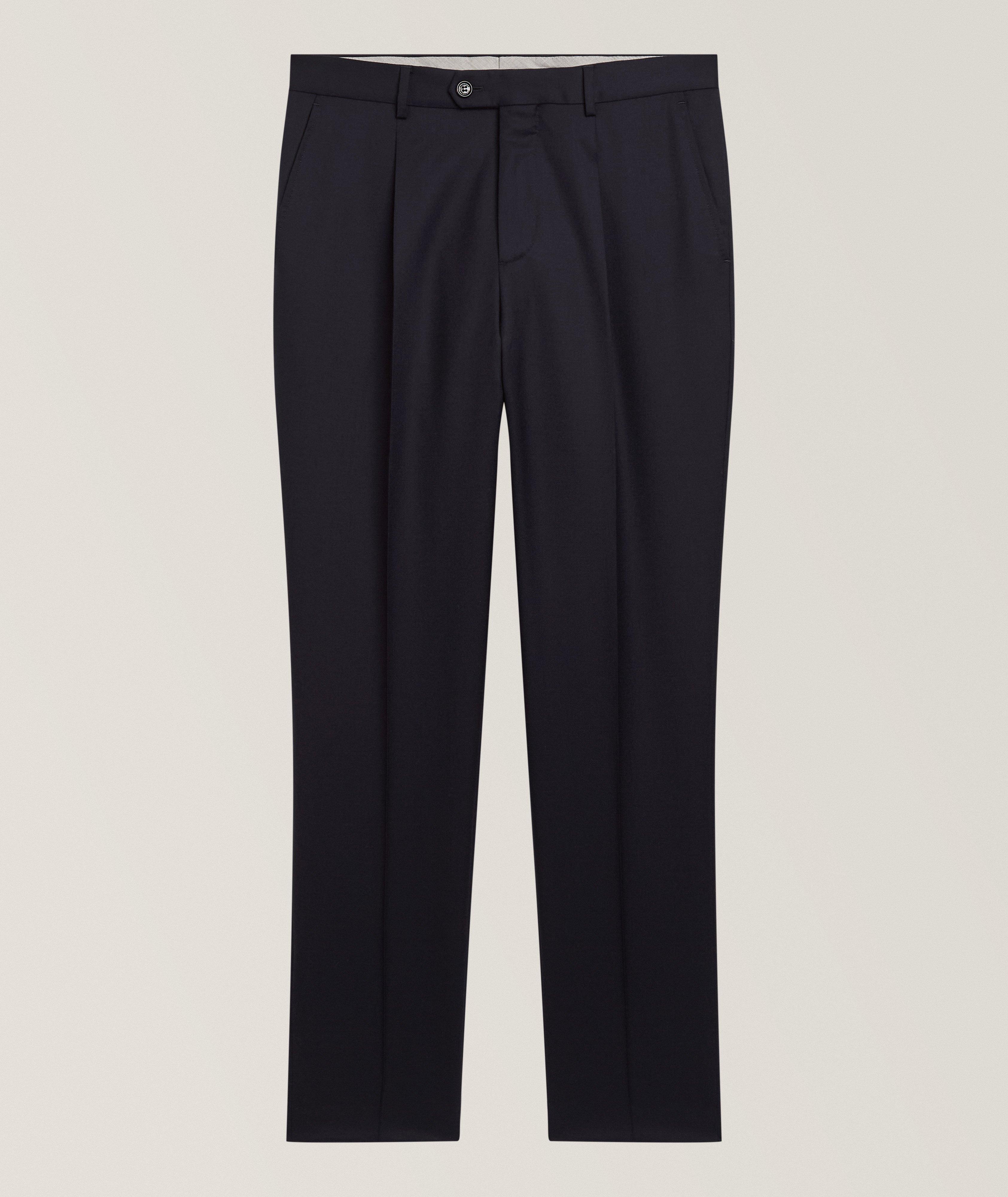 Brunello Cucinelli Virgin Wool Pleated Dress Pants