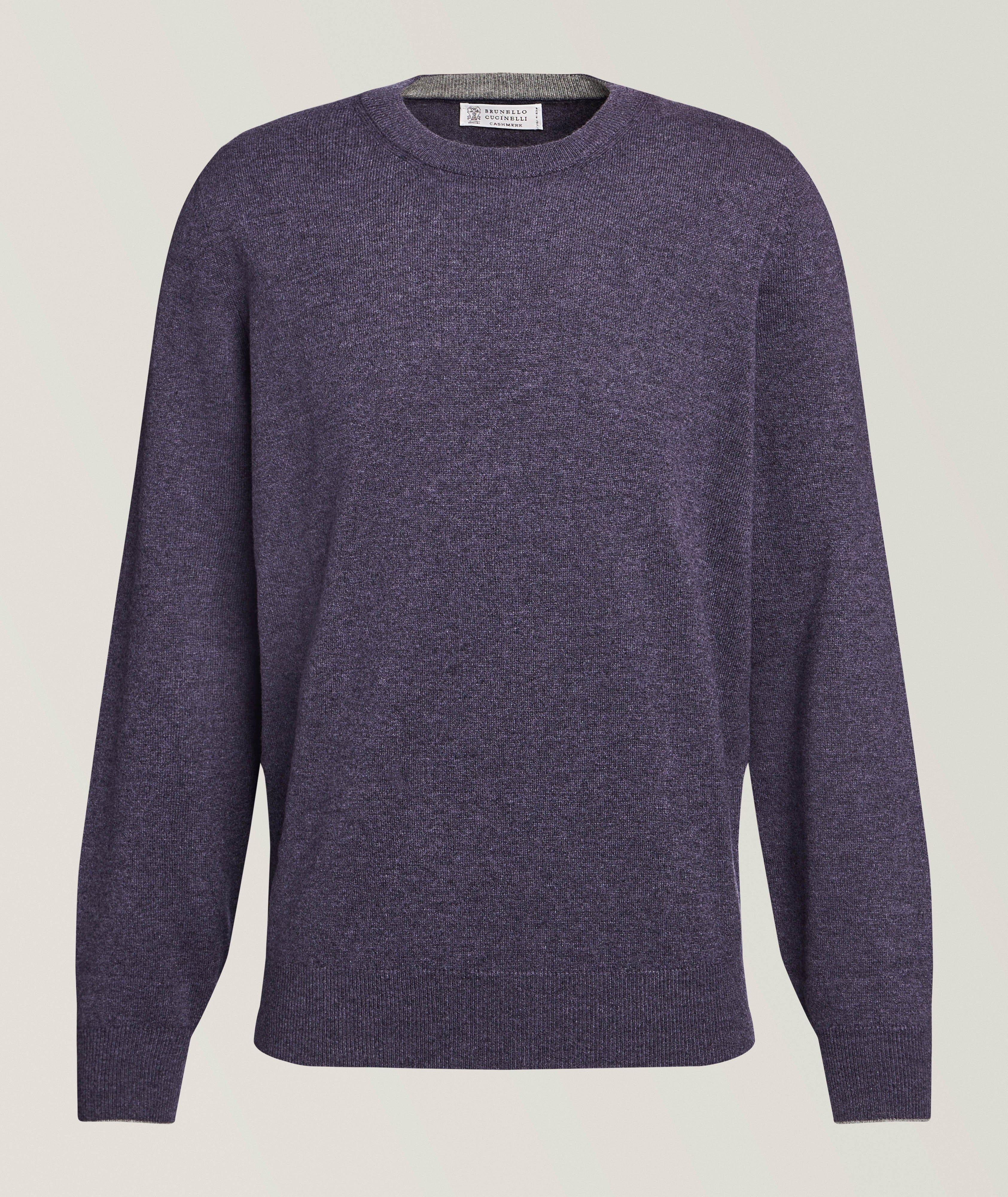 Brunello Cucinelli Mélange Cashmere Crewneck Sweater | Sweaters