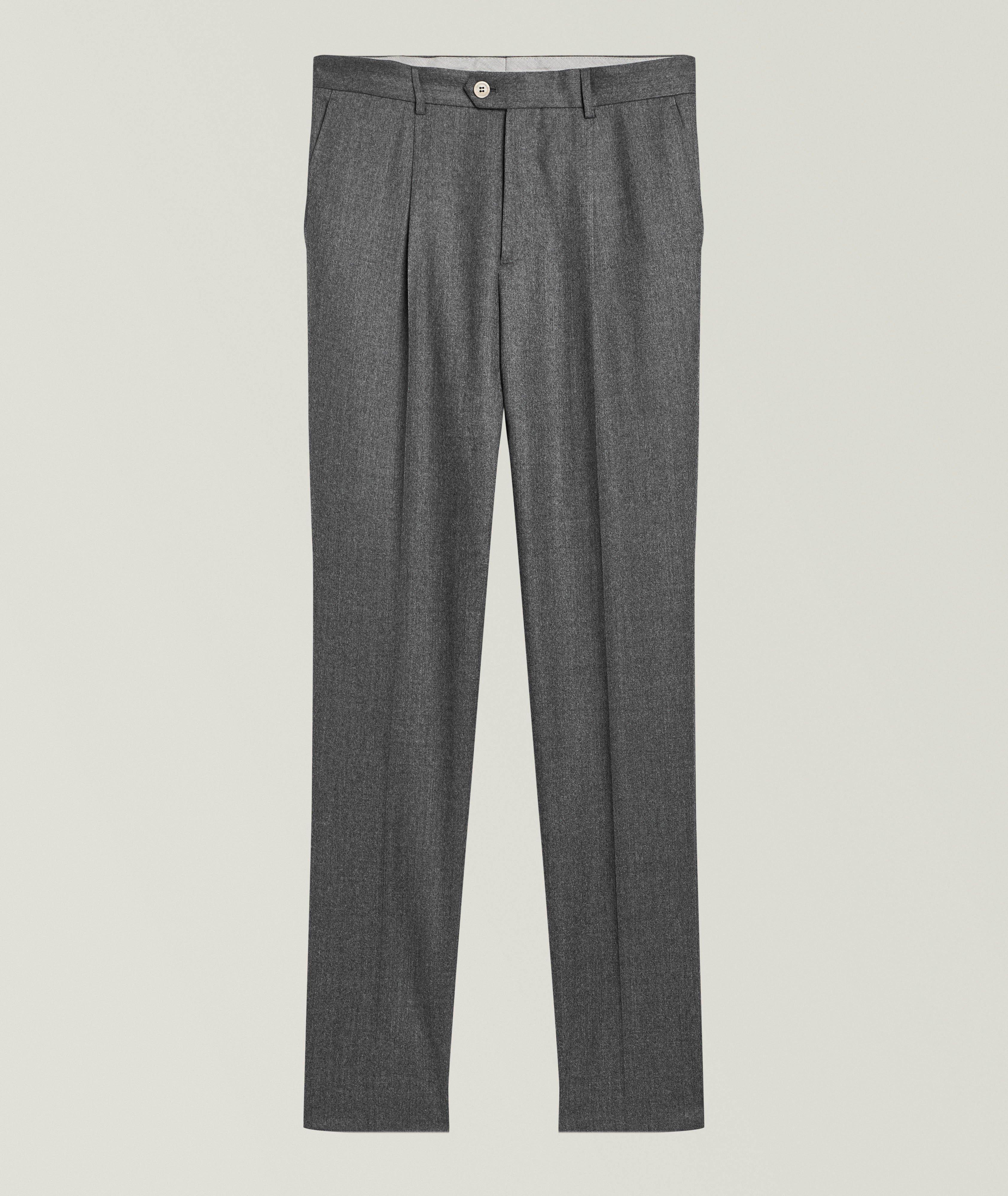 Brunello Cucinelli Virgin Wool Pleated Dress Pants
