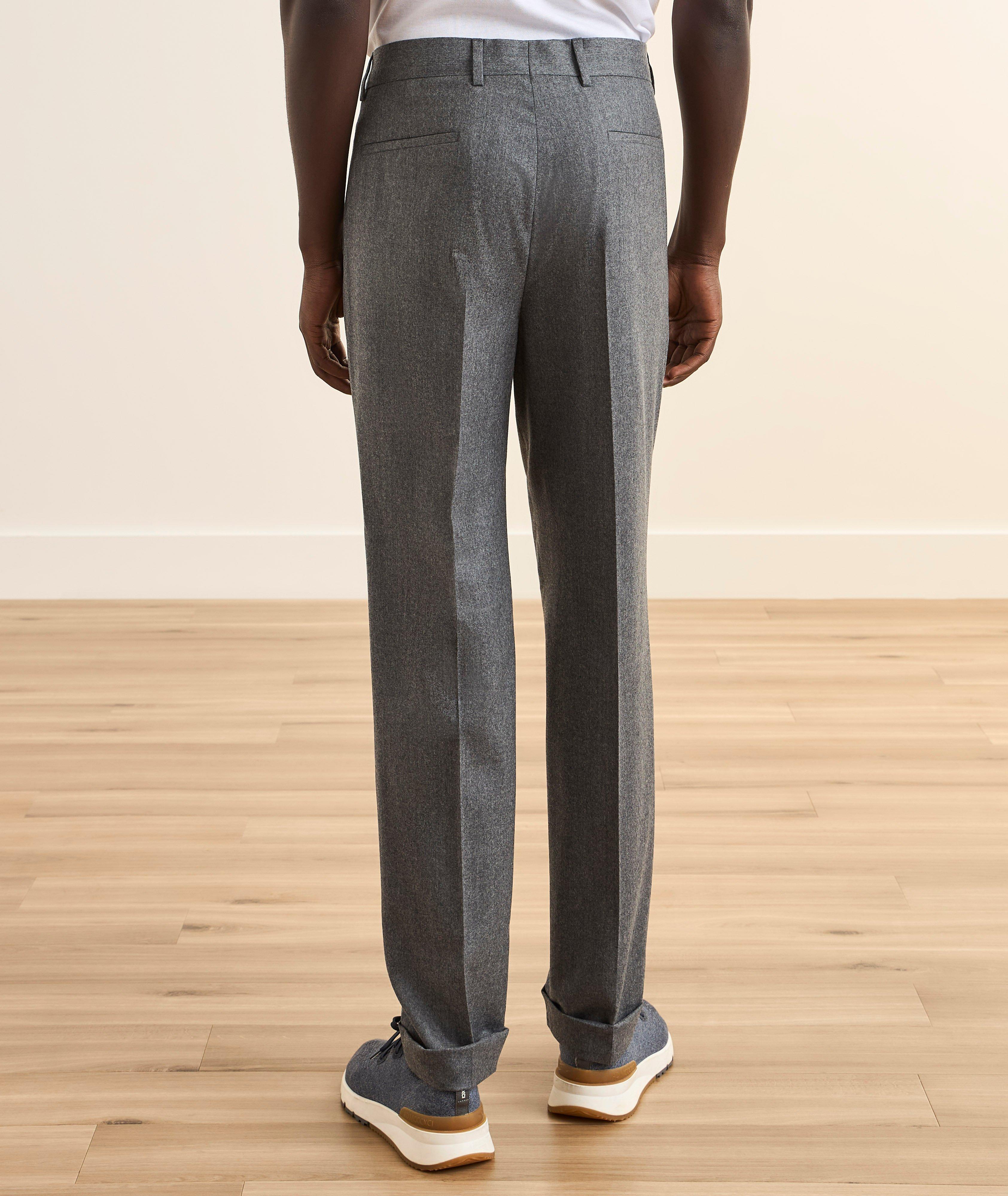 Virgin Wool Pleated Dress Pants image 2