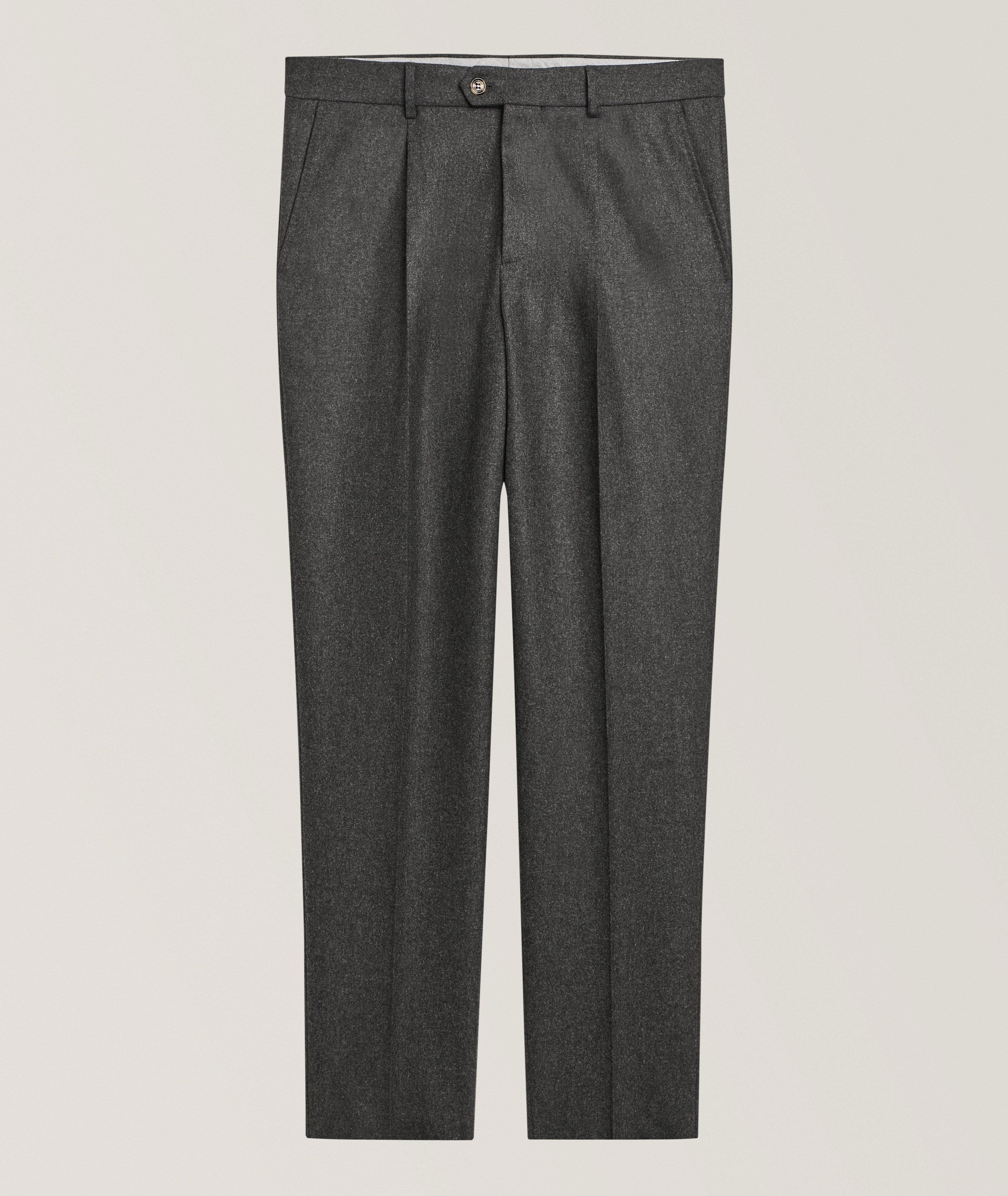 Brunello Cucinelli Virgin Wool Pleated Dress Pants