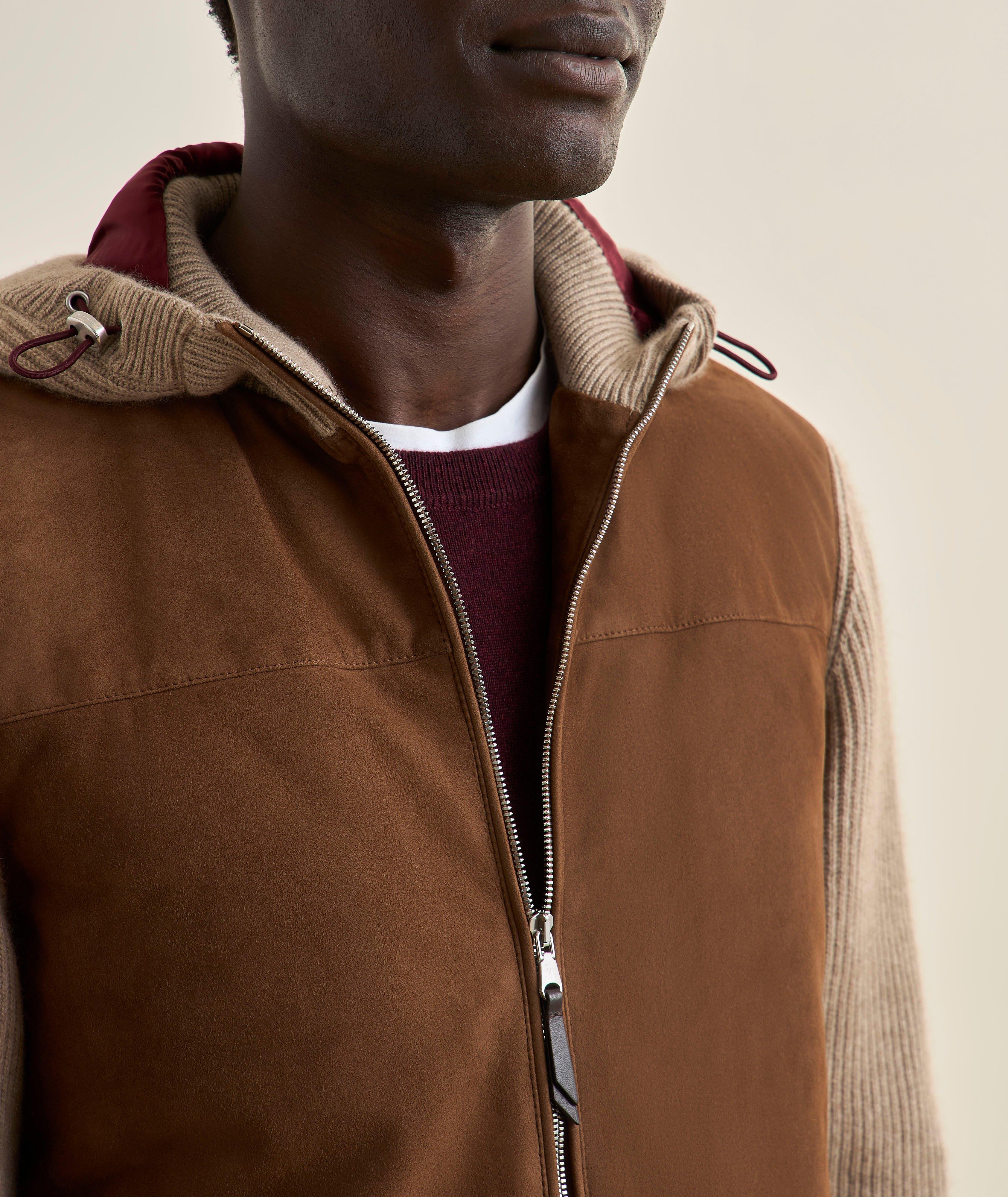 Suede & Cashmere Knit Hybrid Jacket image 3