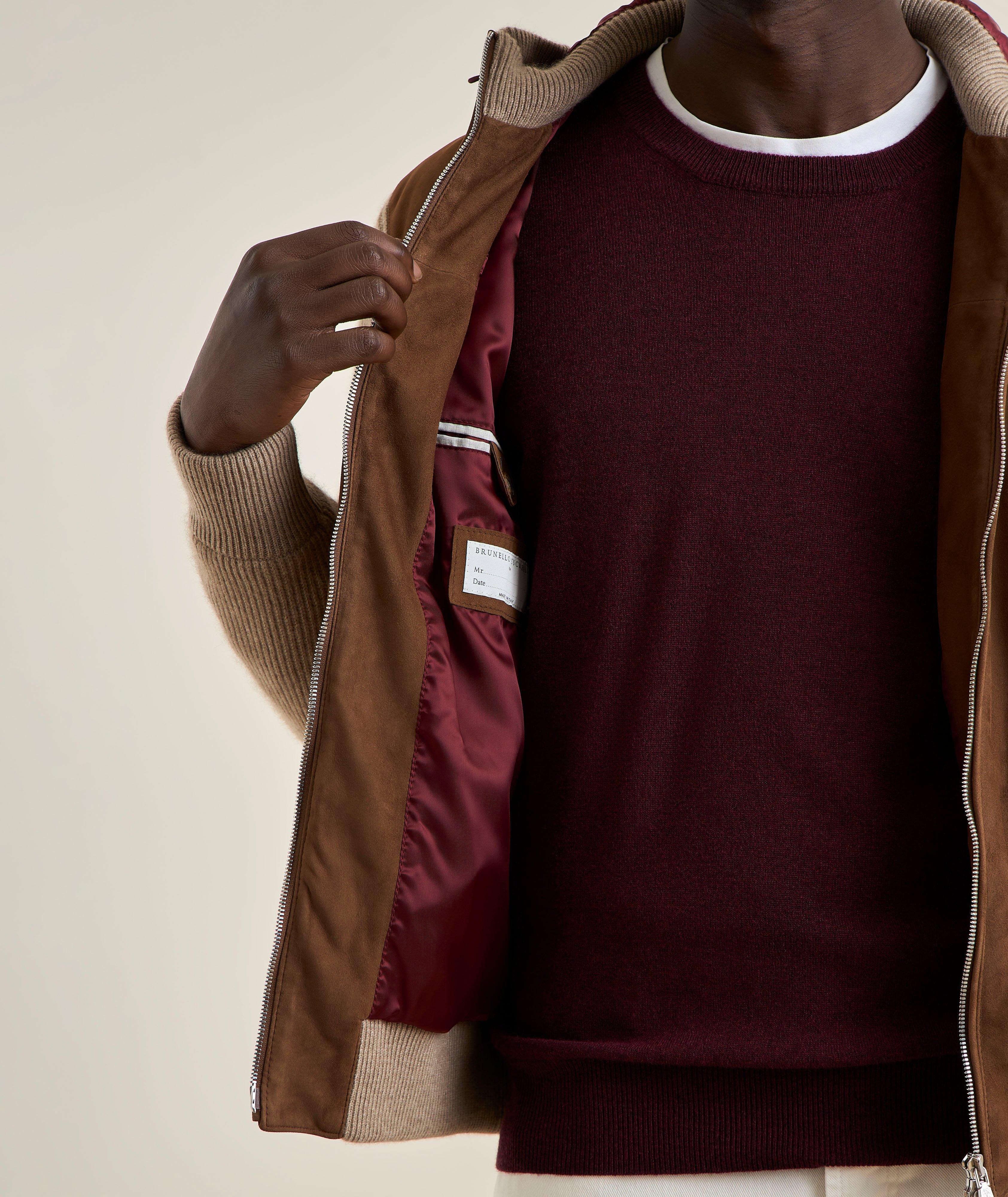 Suede & Cashmere Knit Hybrid Jacket image 5