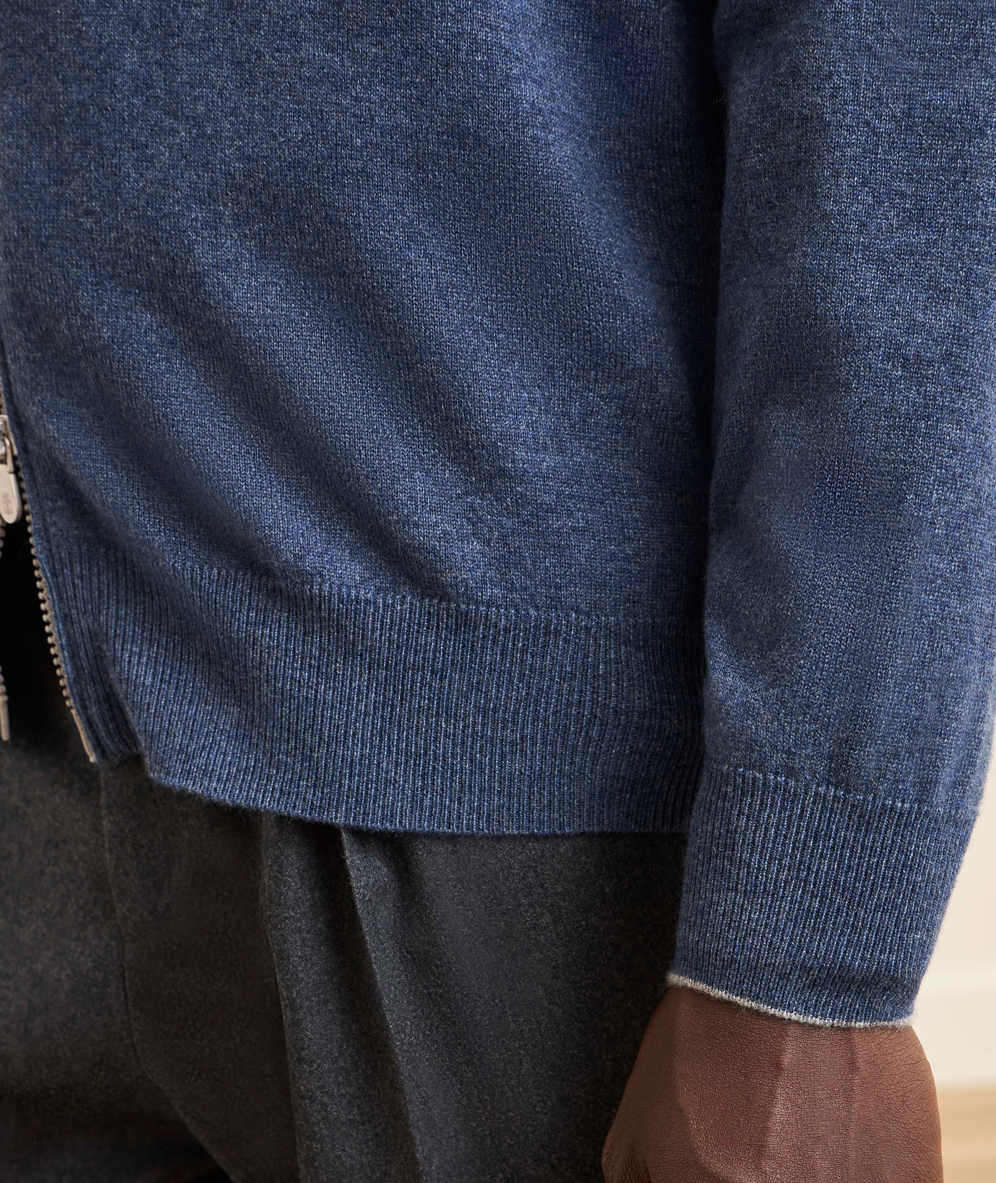 BRUNELLO CUCINELLI ウールカシミヤ ネイビー46 BRUNELLO CUCINELLI