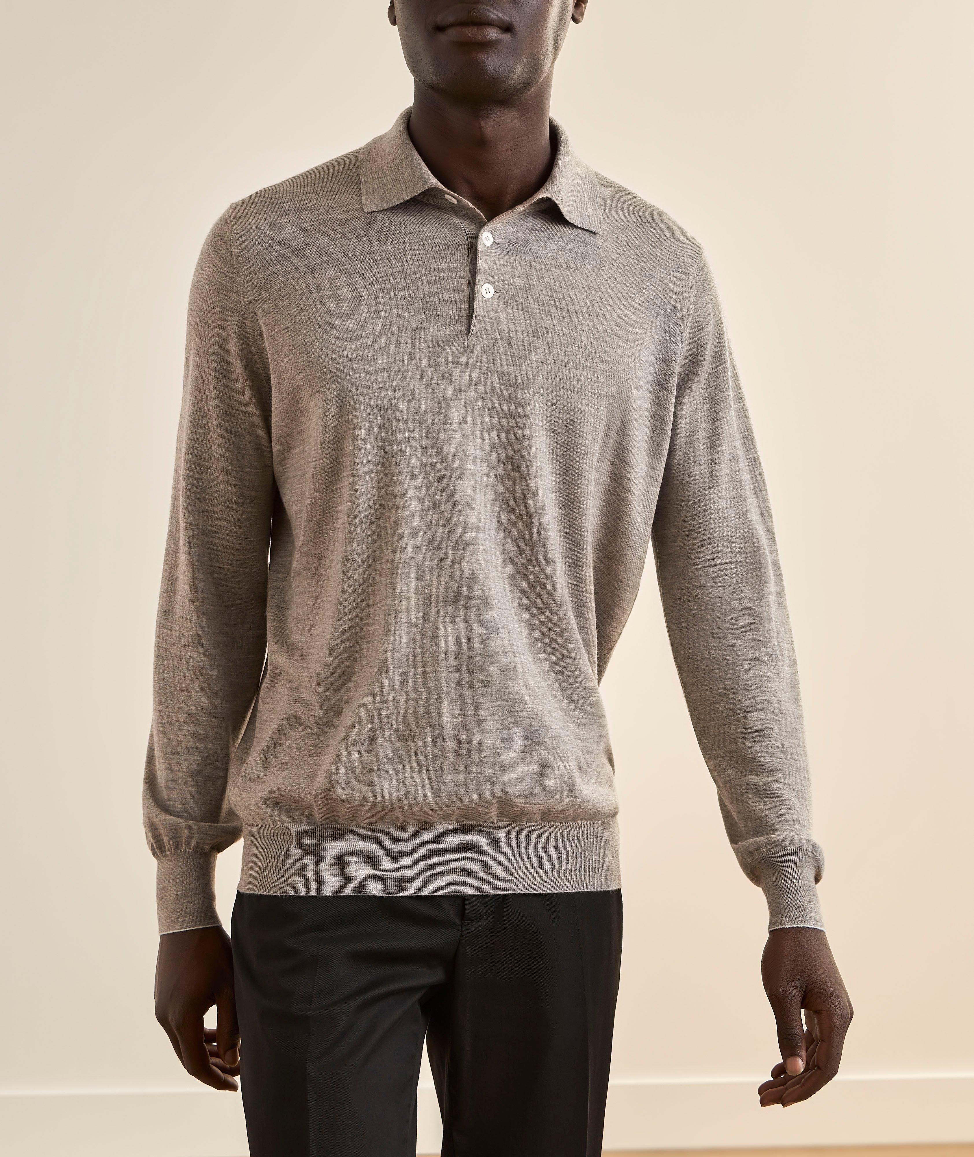 Polo tricot laine-cachemire jauge fine  image 1