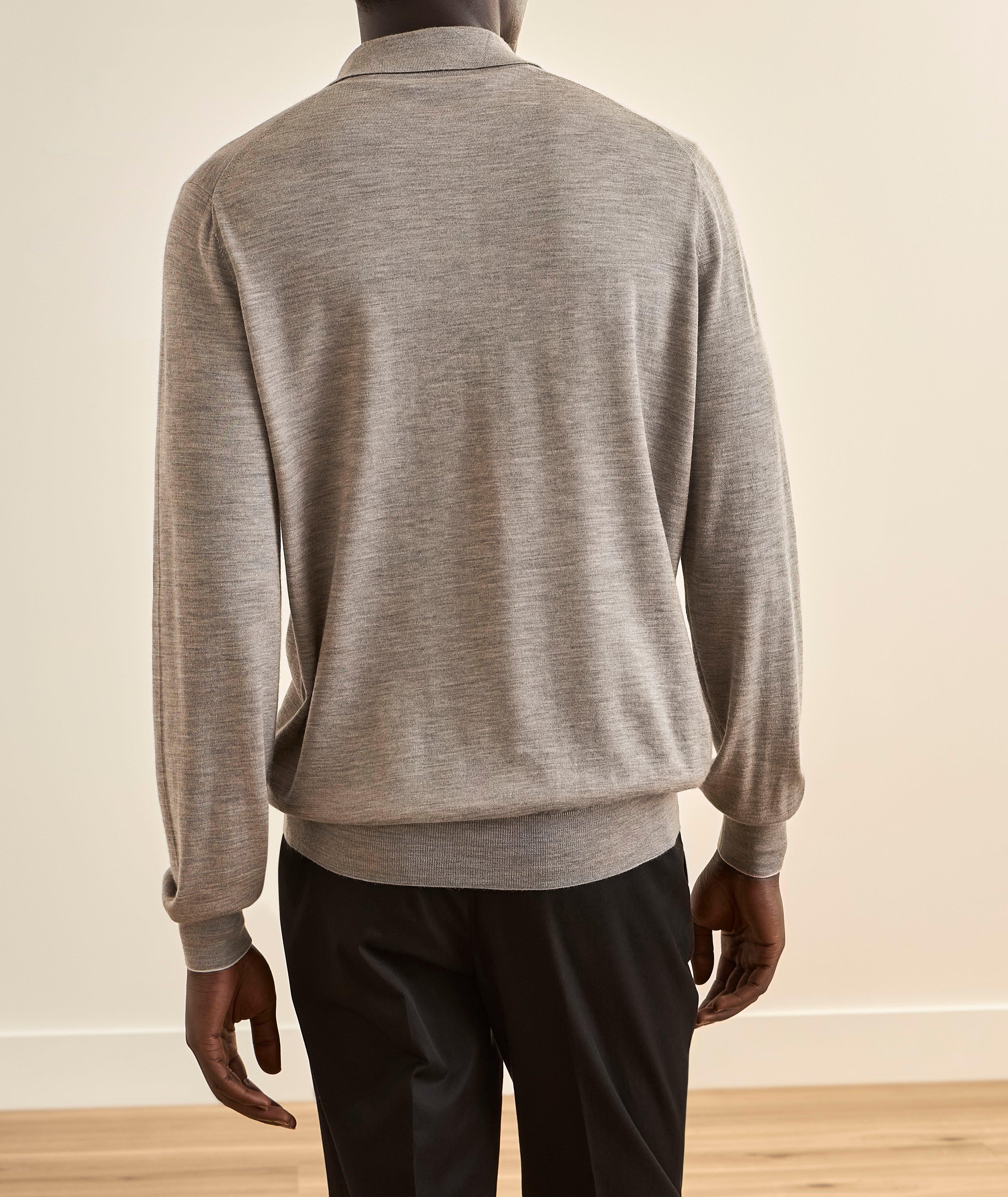 Polo tricot laine-cachemire jauge fine  image 2
