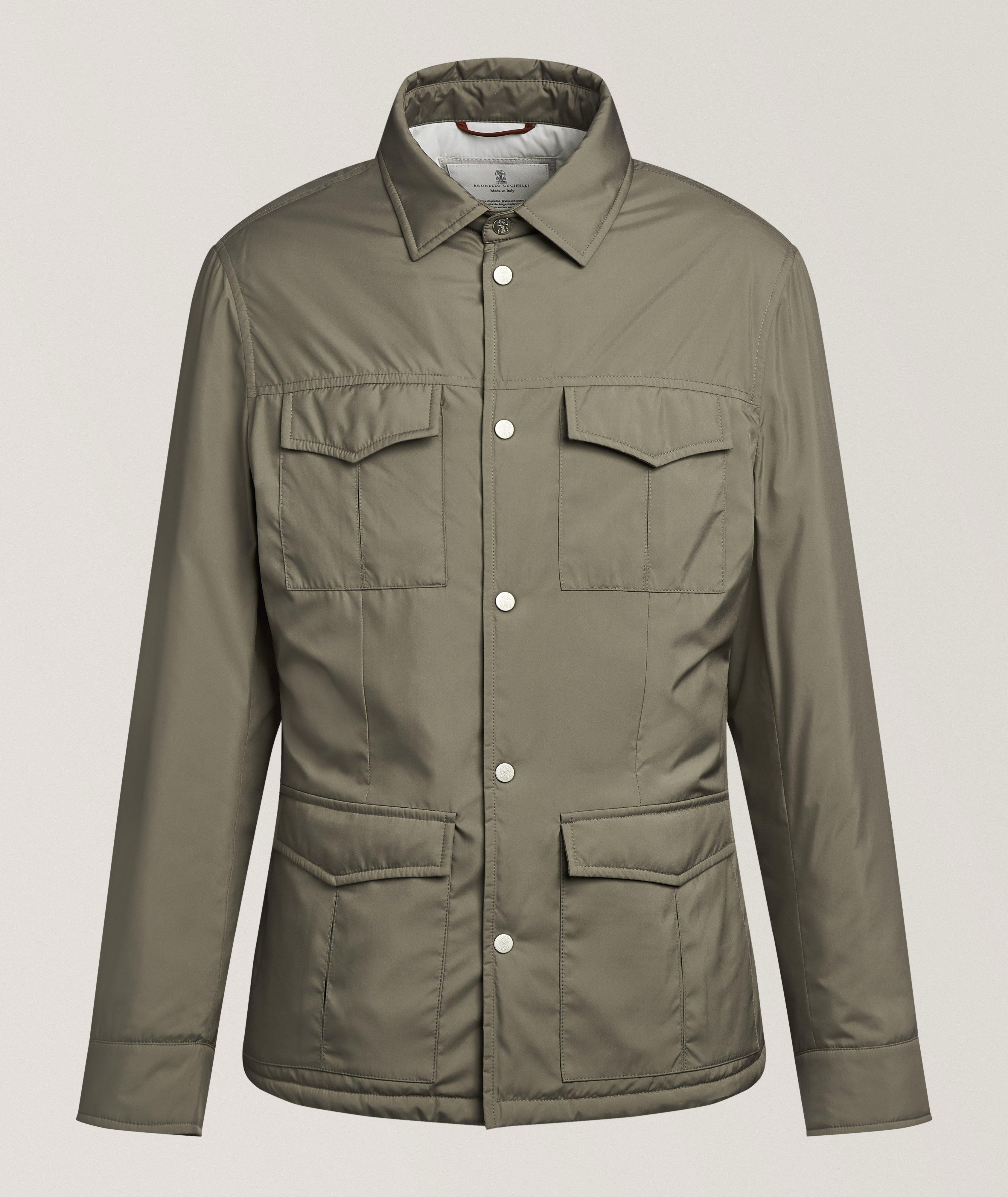 Brunello Cucinelli Four-Pocket Padded Safari Jacket | Coats