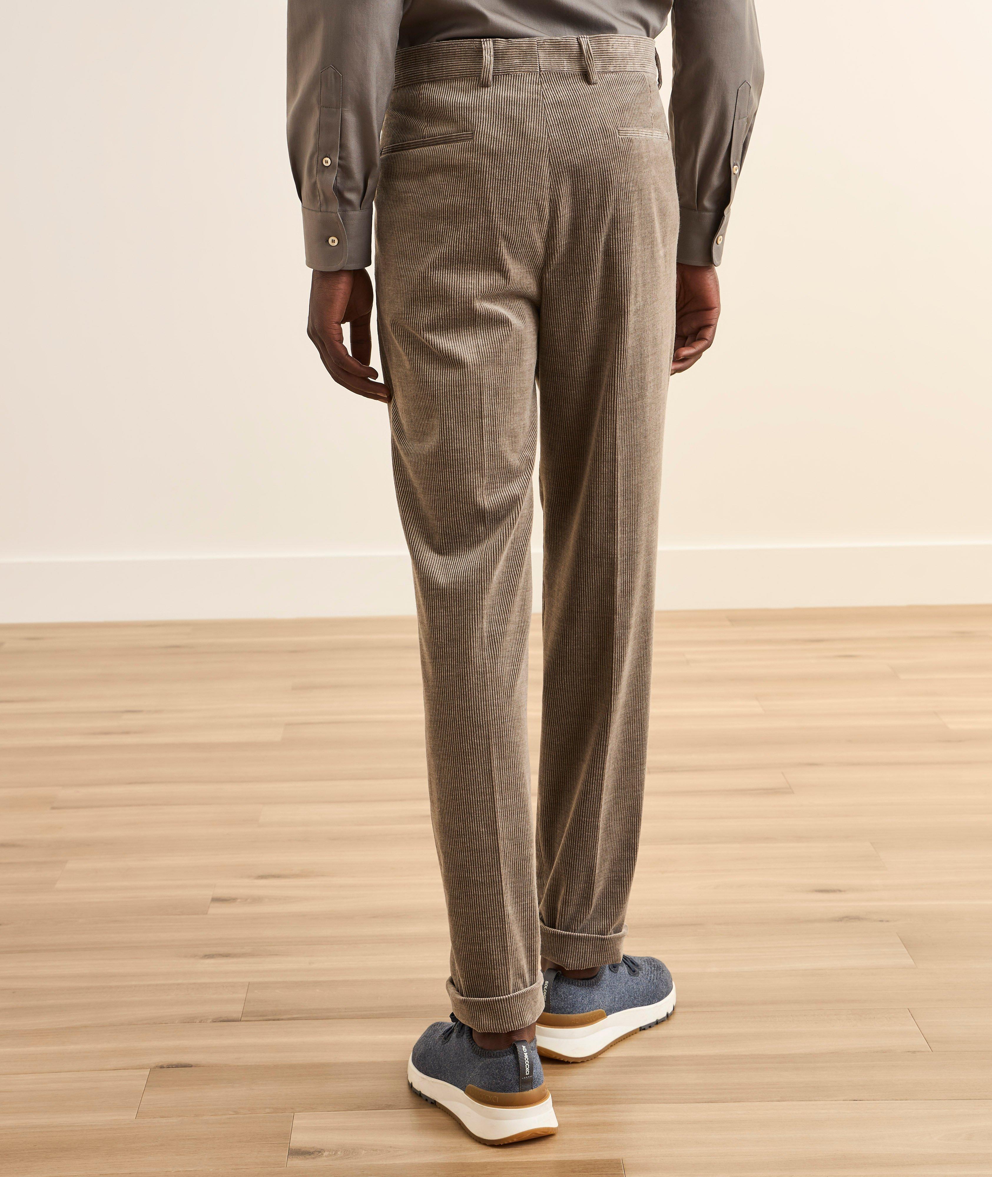 Pantalon complet velours côtelé plissé image 2