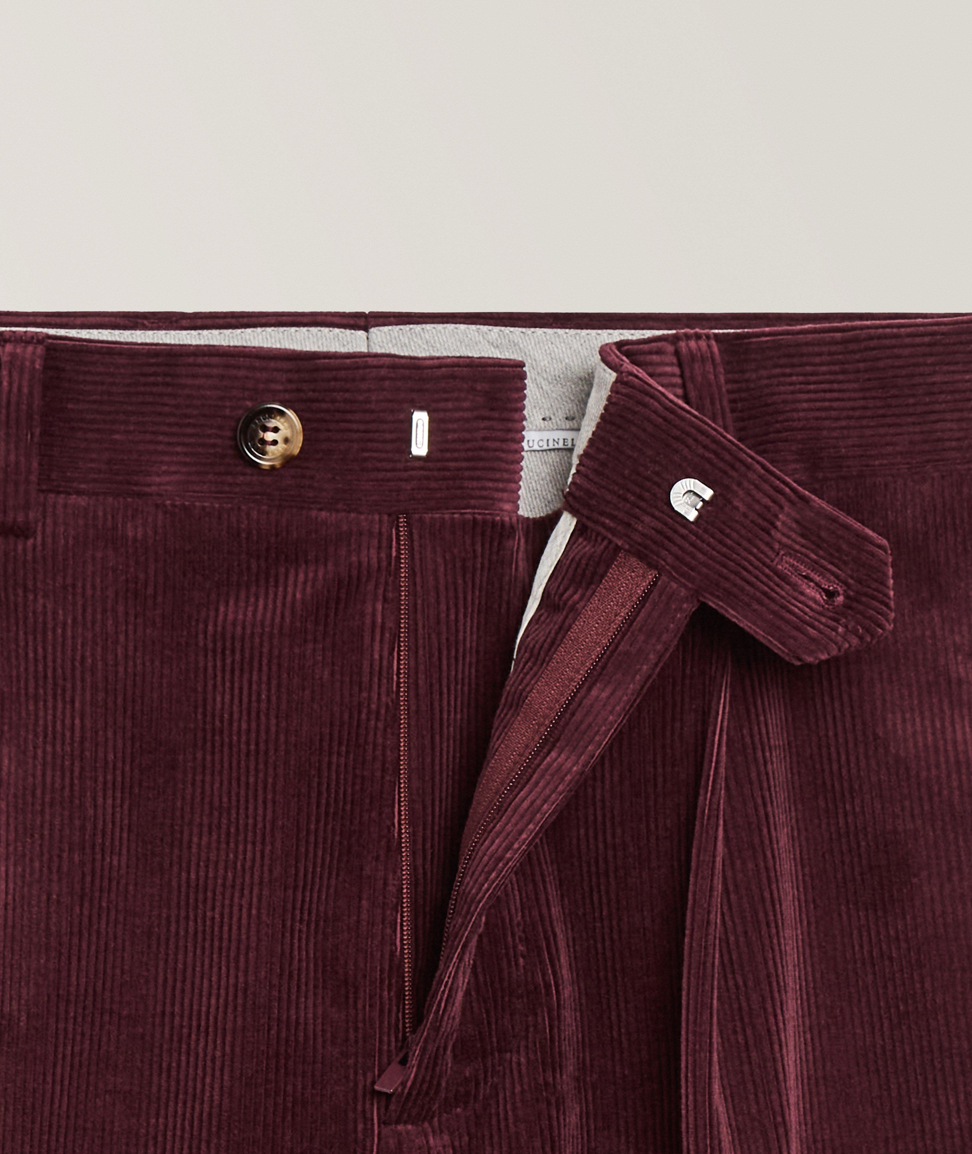 Corduroy Pleated Suit Pants image 4