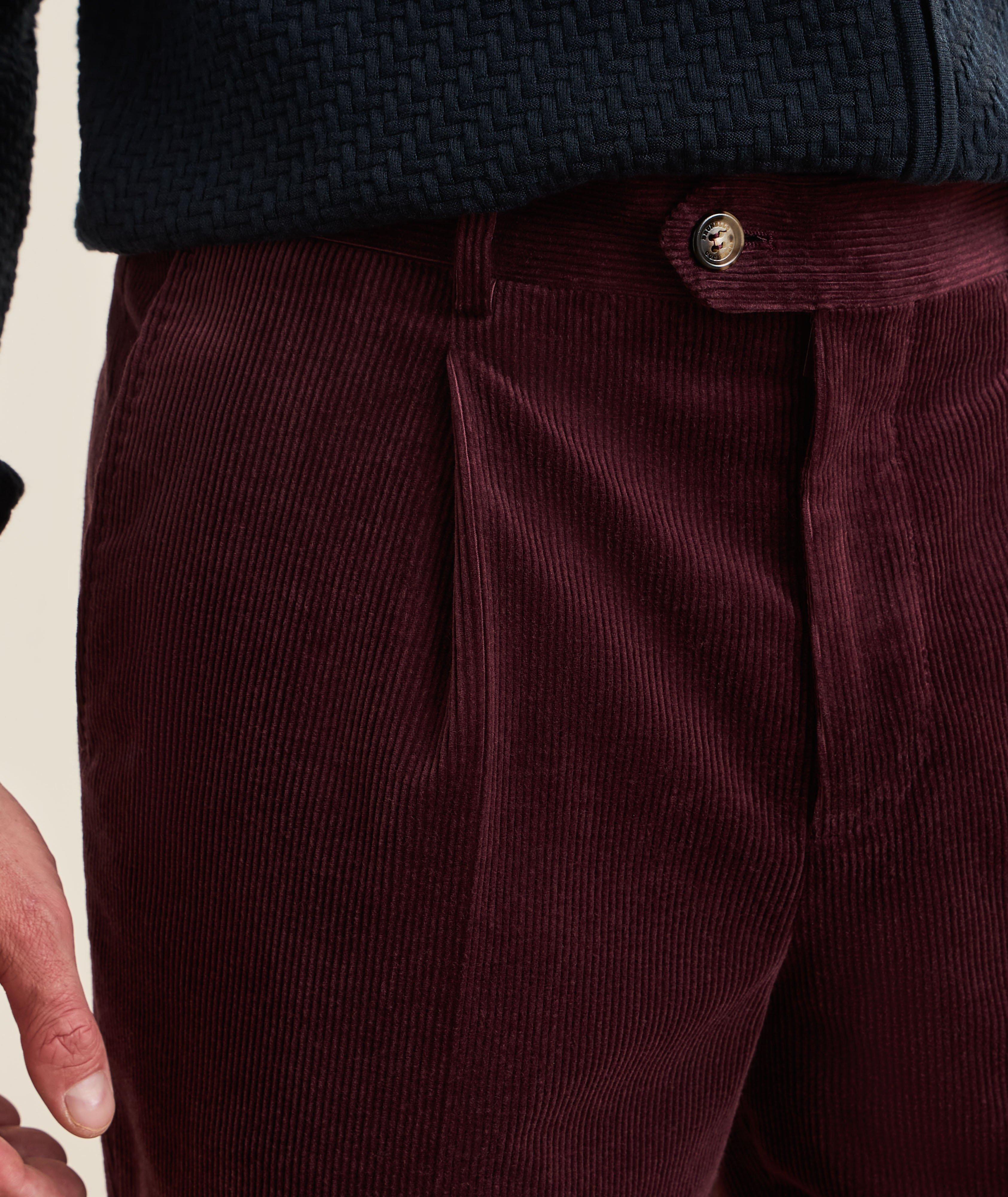 Corduroy Pleated Suit Pants image 3