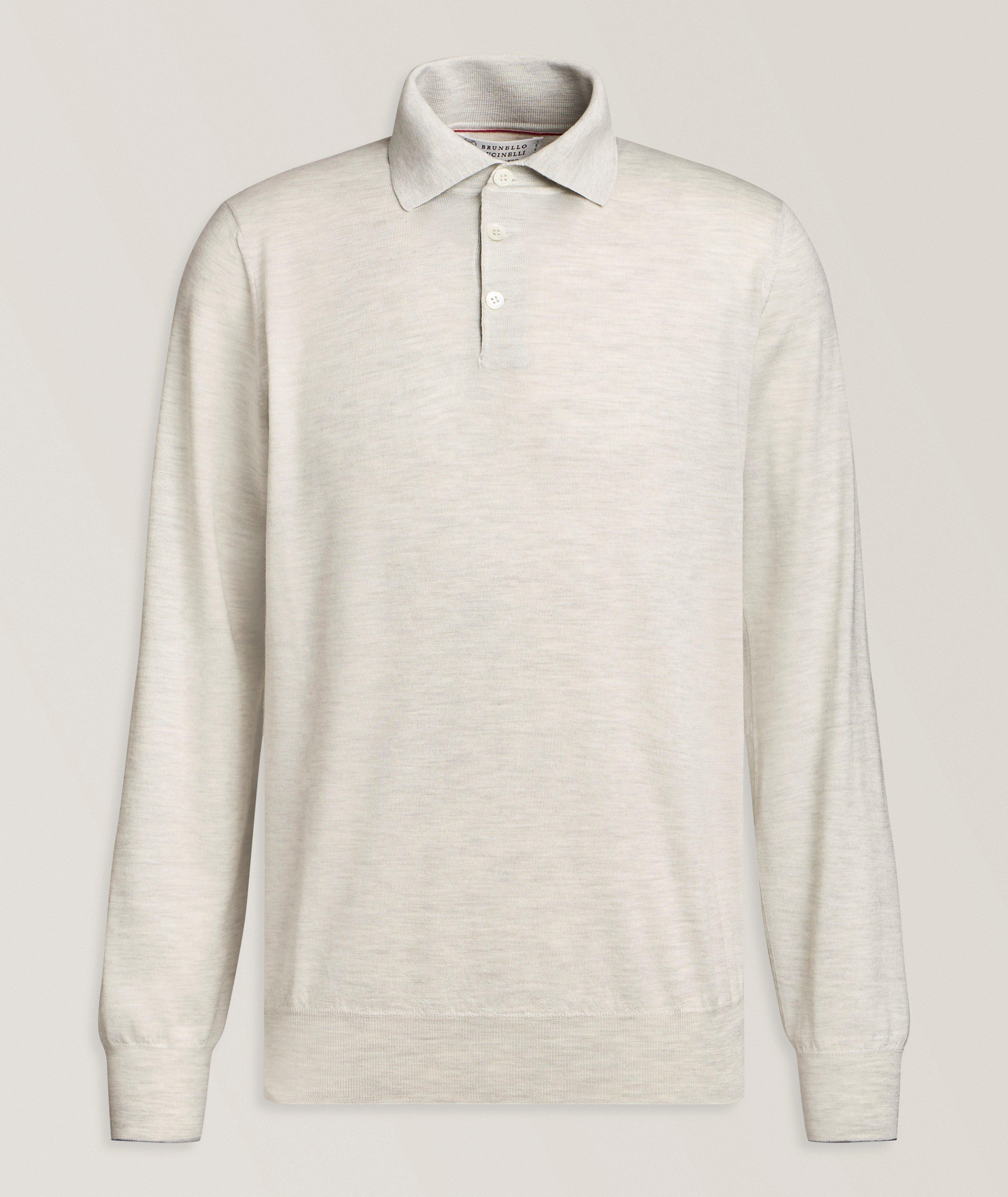 Brunello Cucinelli Fine Gauge Wool-Cashmere Knitted Polo 