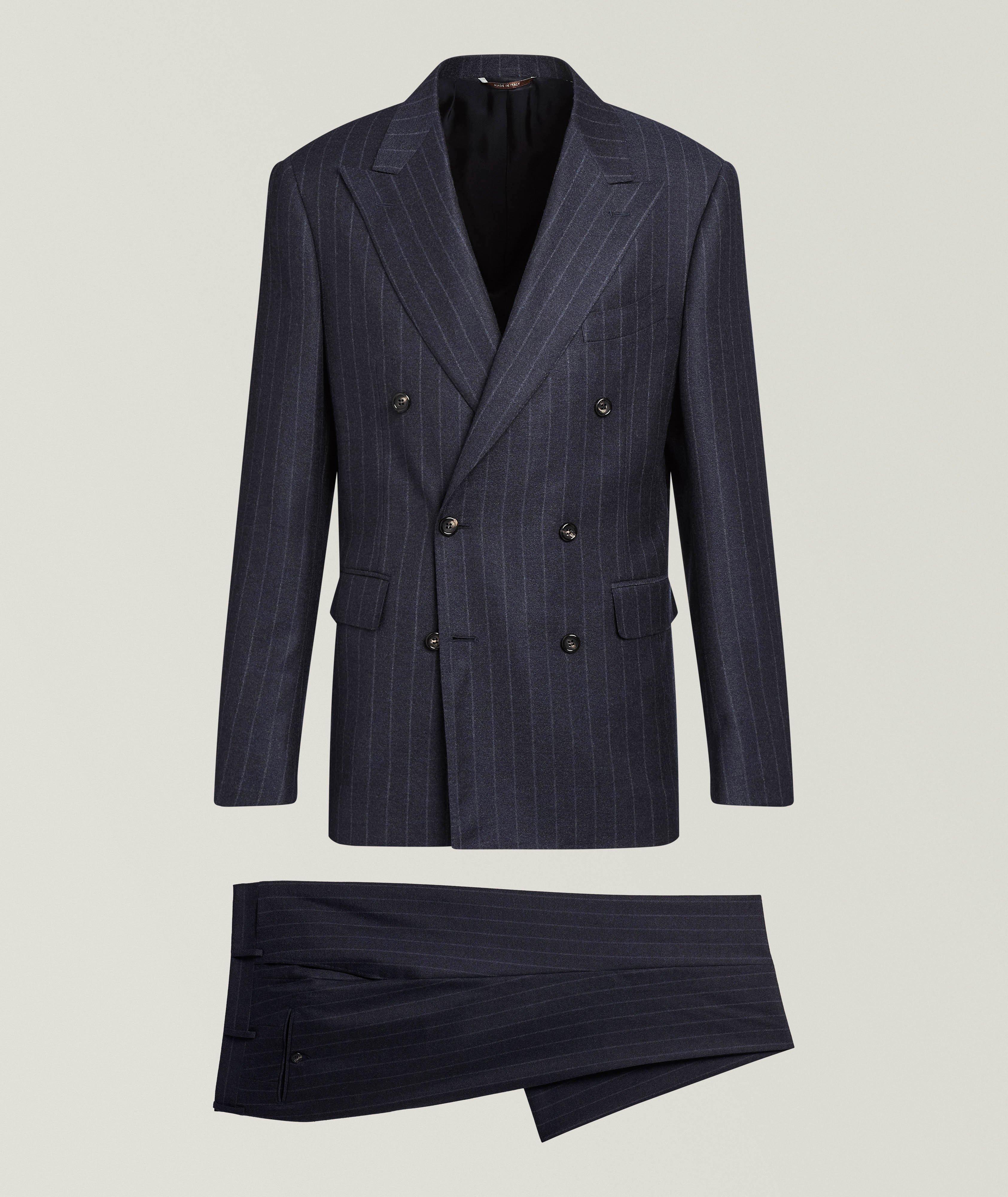 Canali Kei Pinstripe Double-Breasted Suit