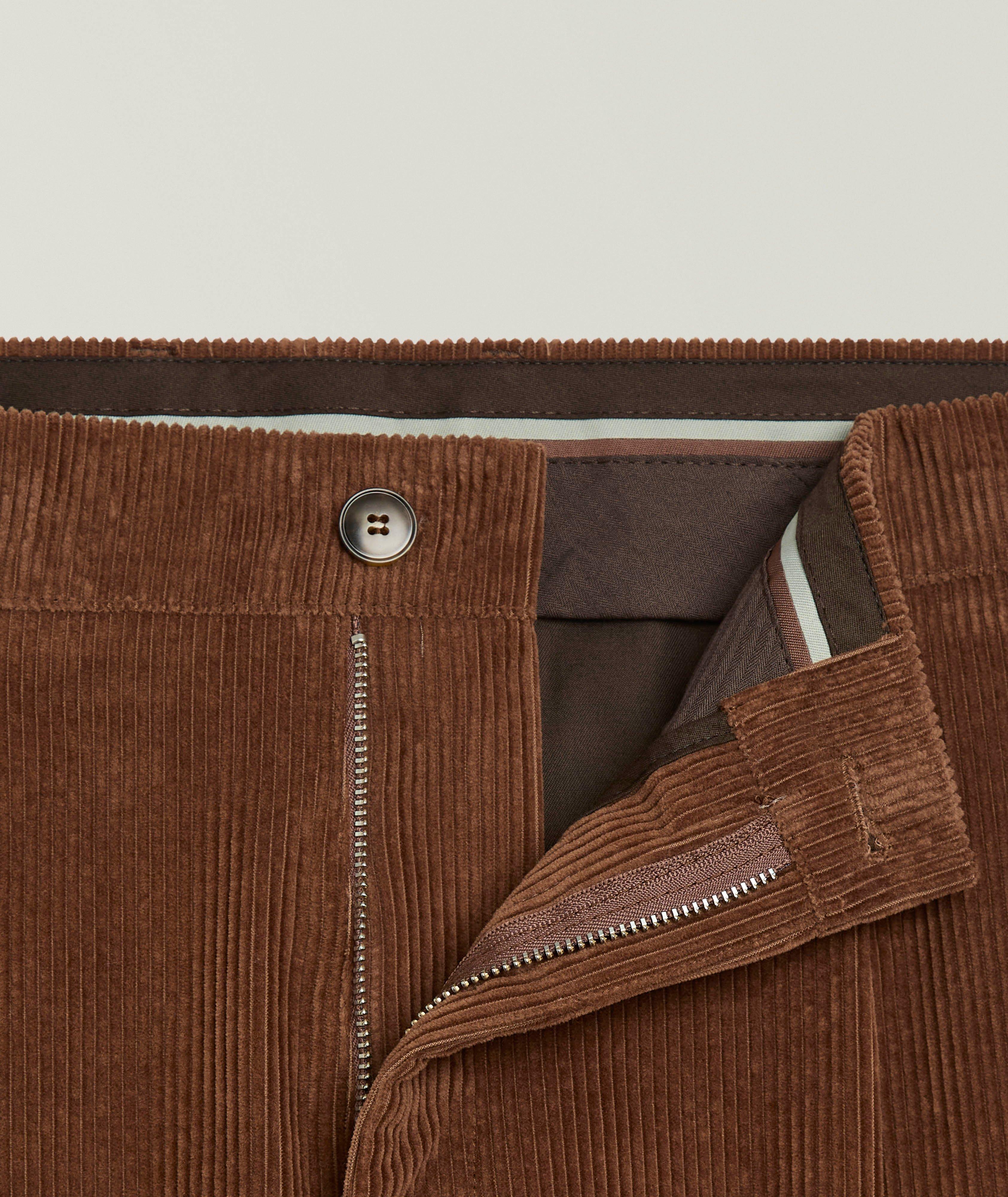 Pleated Cotton Corduroy Pants image 4