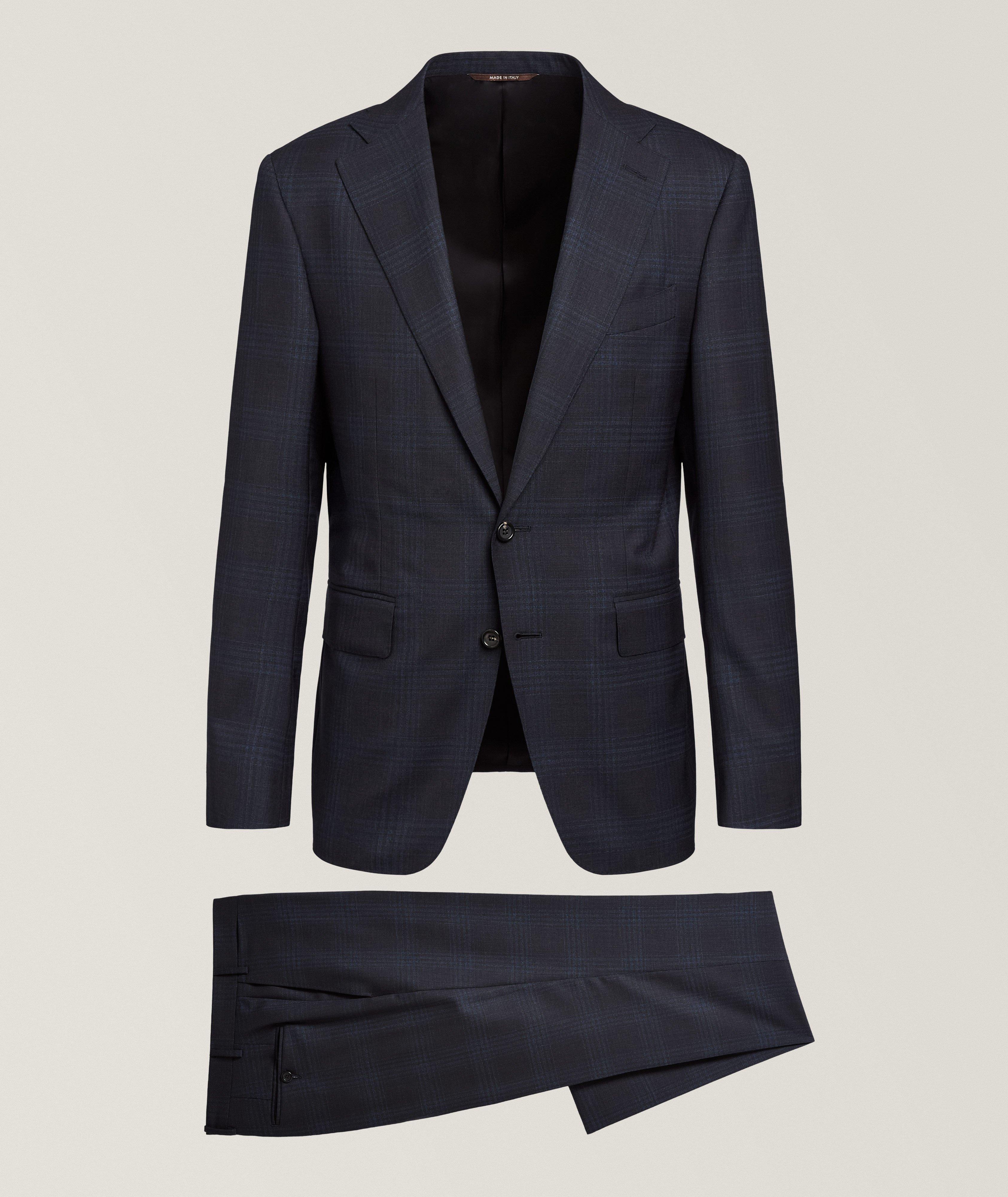 Canali Capri Checked Wool Suit 