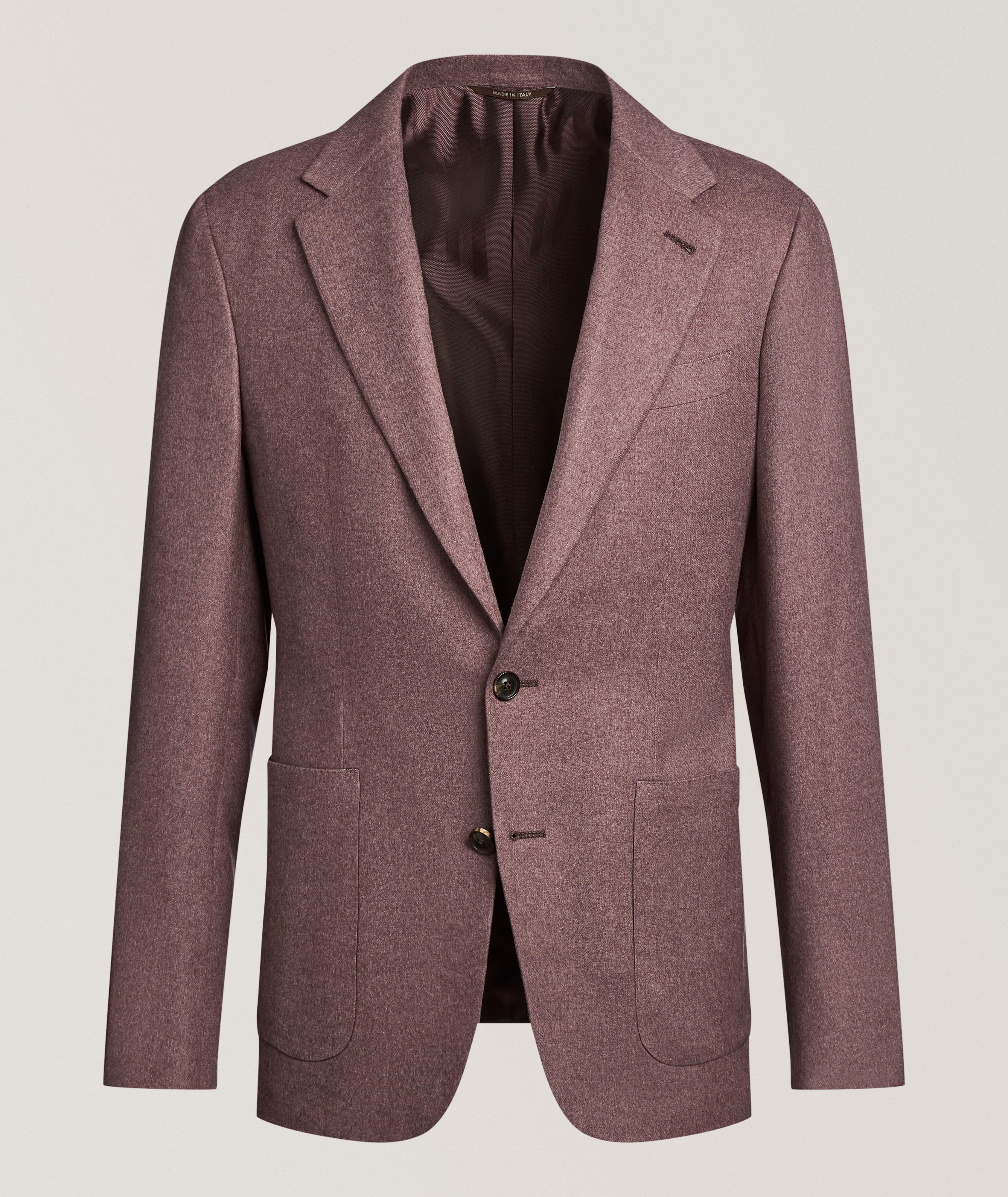 Canali Kei Silk-Cashmere Flannel Sport Jacket