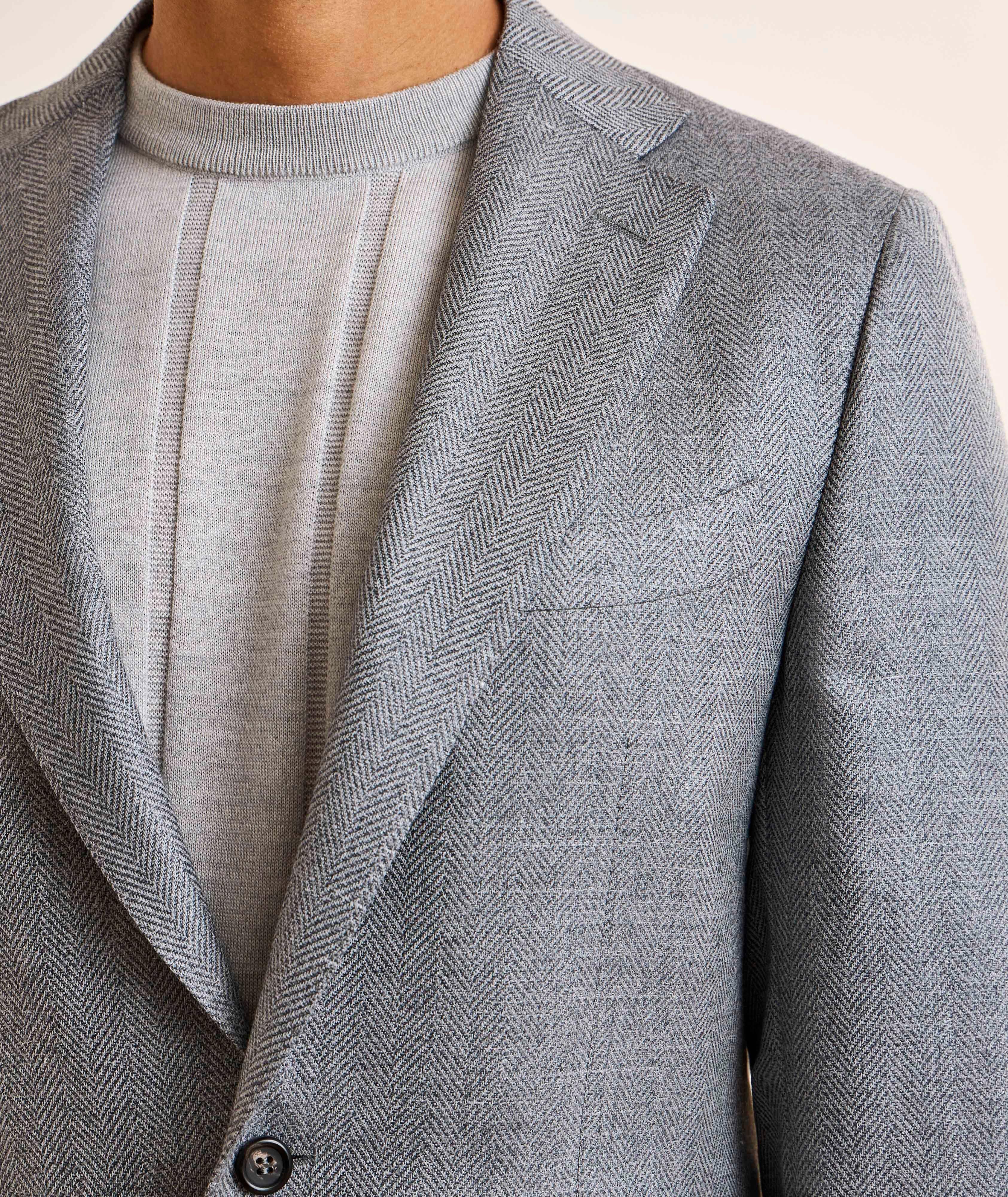 Capri Herringbone Wool-Blend Sport Jacket  image 3