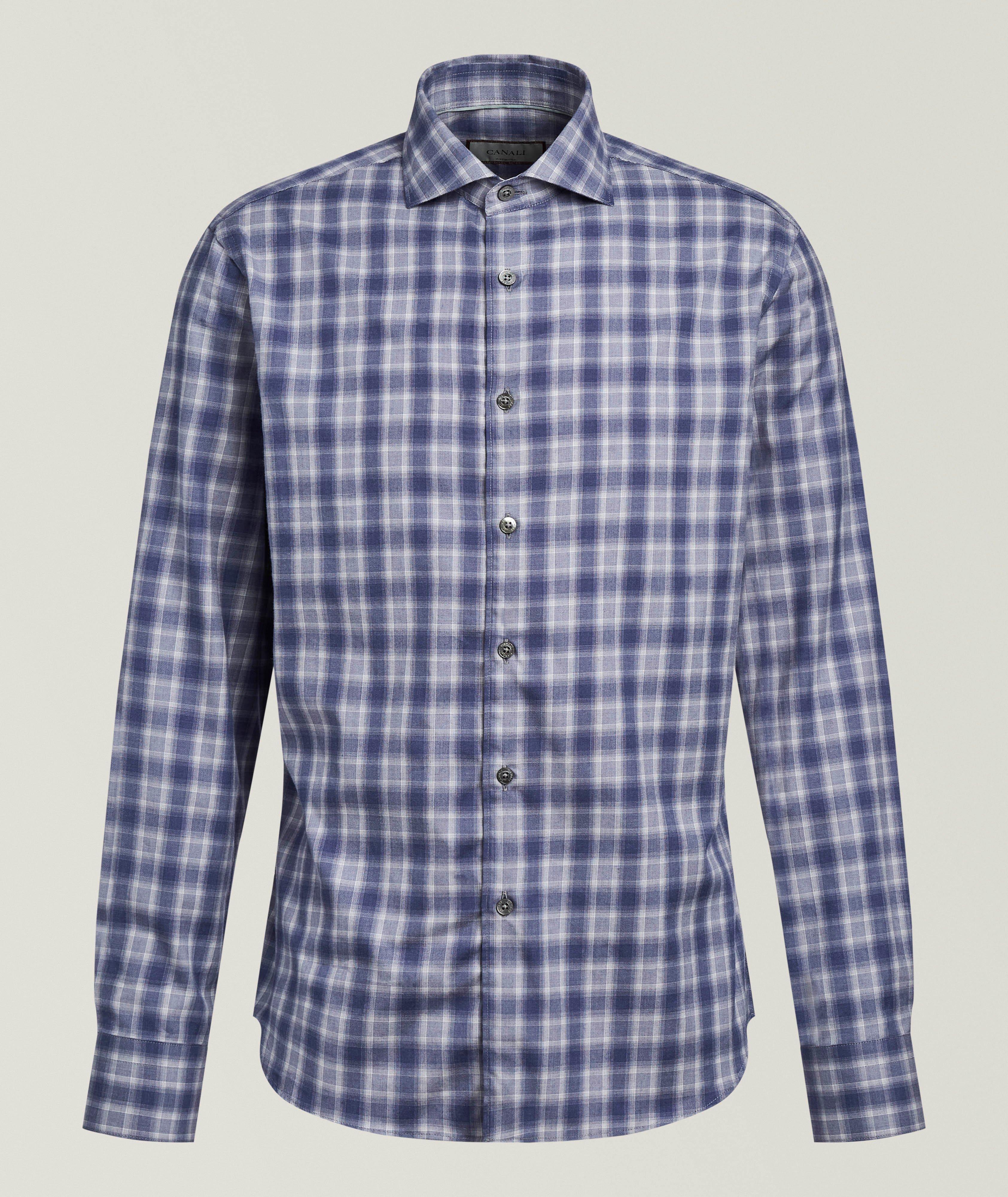 Canali Chemise décontractée coton carreaux