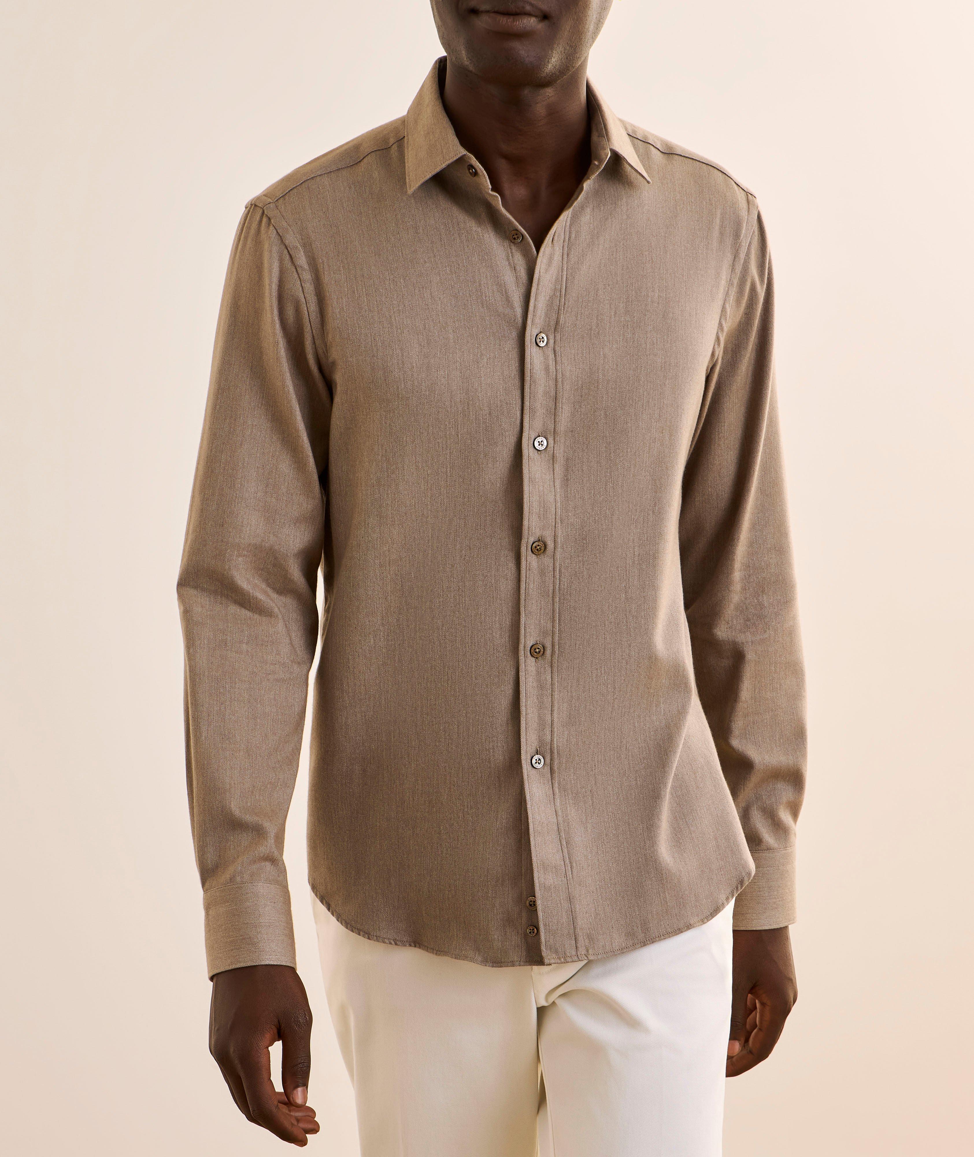 Herringbone Cotton-Lyocell Shirt image 1
