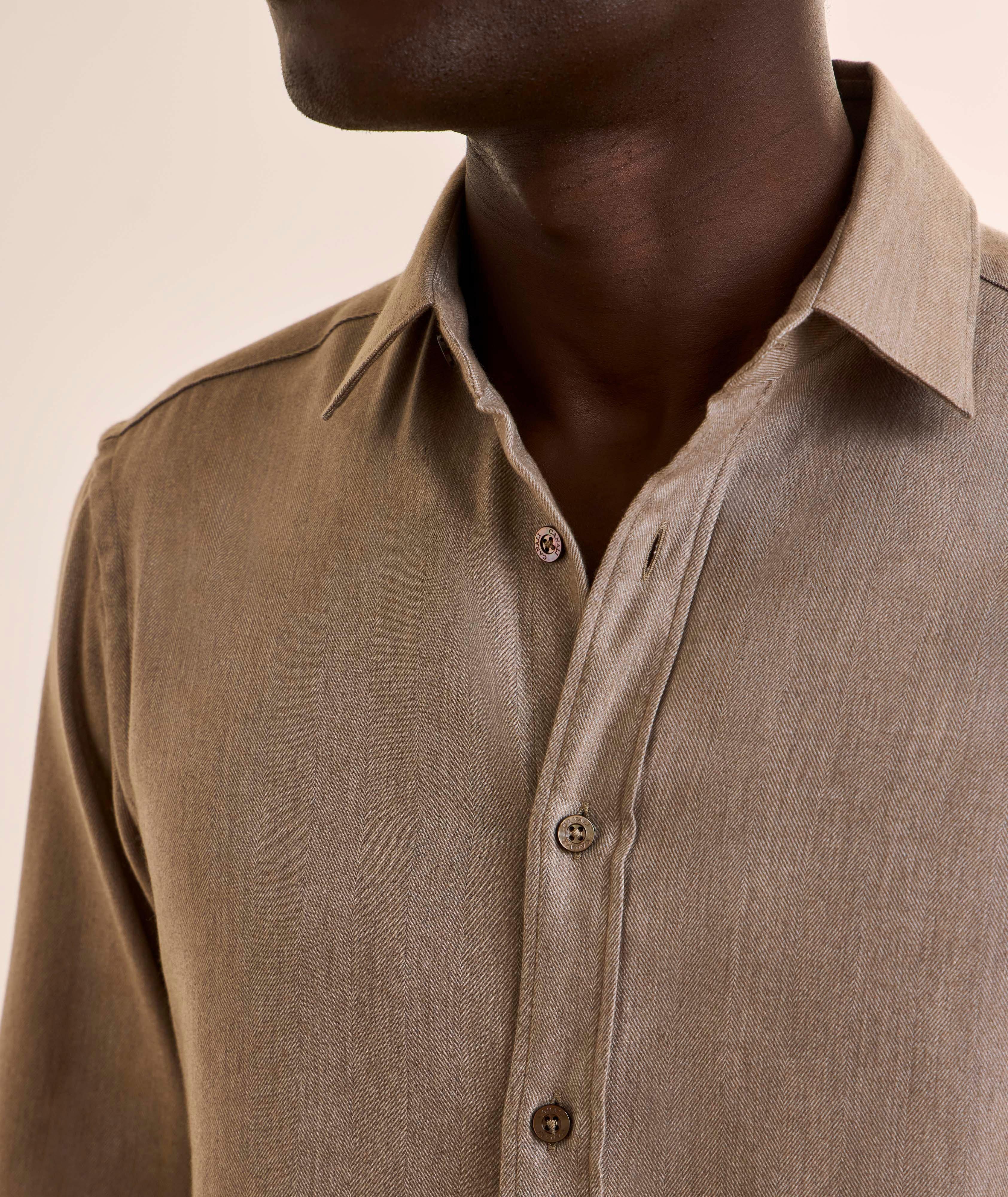 Herringbone Cotton-Lyocell Shirt image 3