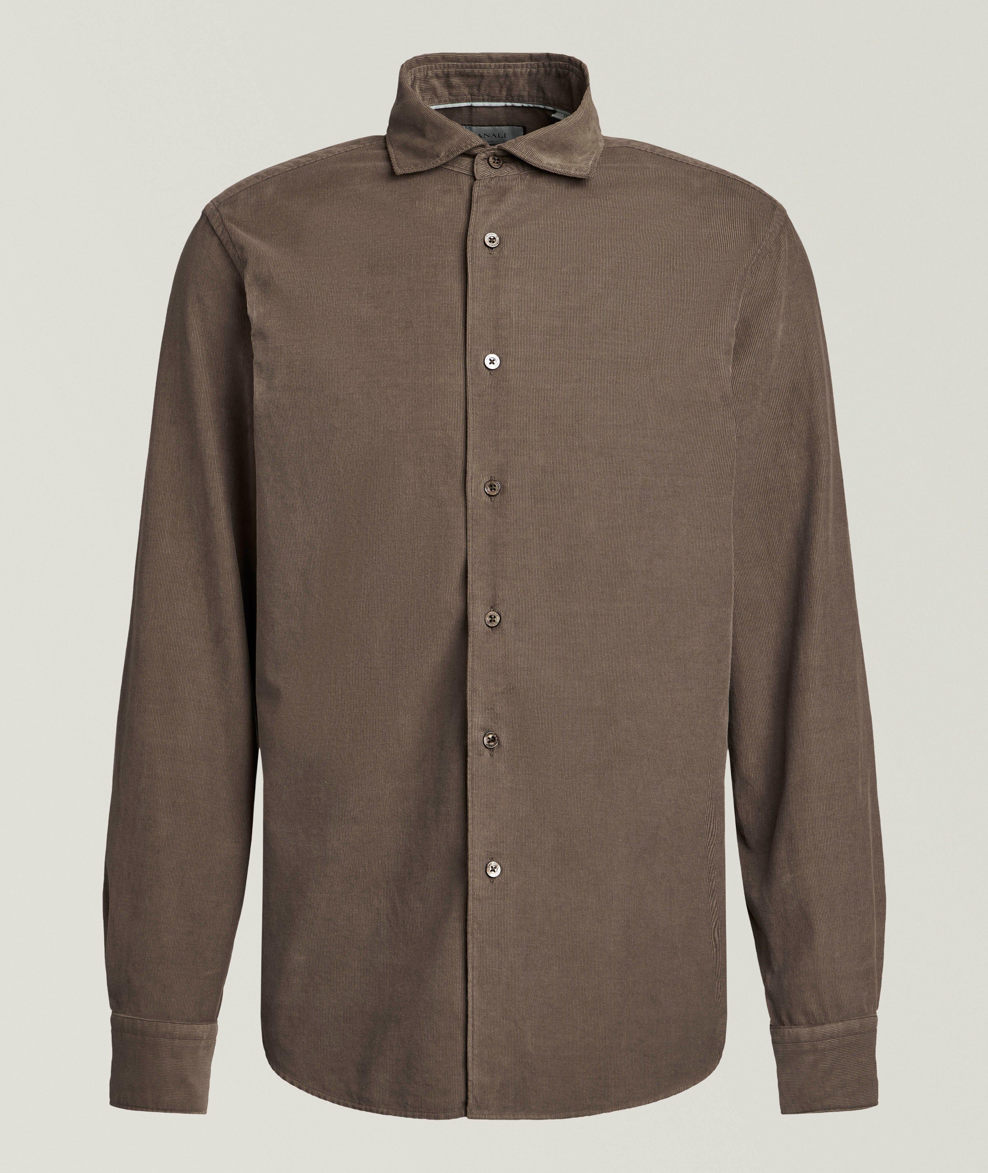 Canali Chemise velours côtelé coton