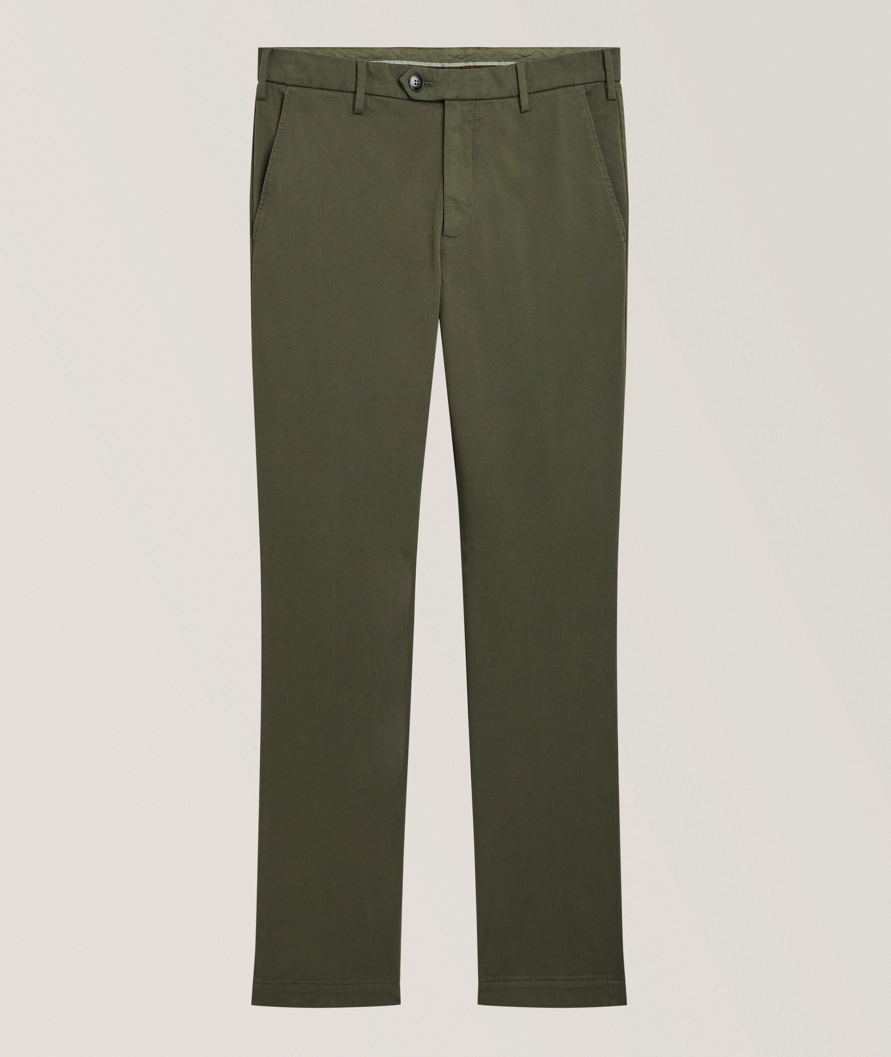 Canali Garment-Dyed Stretch-Cotton Twill Chinos