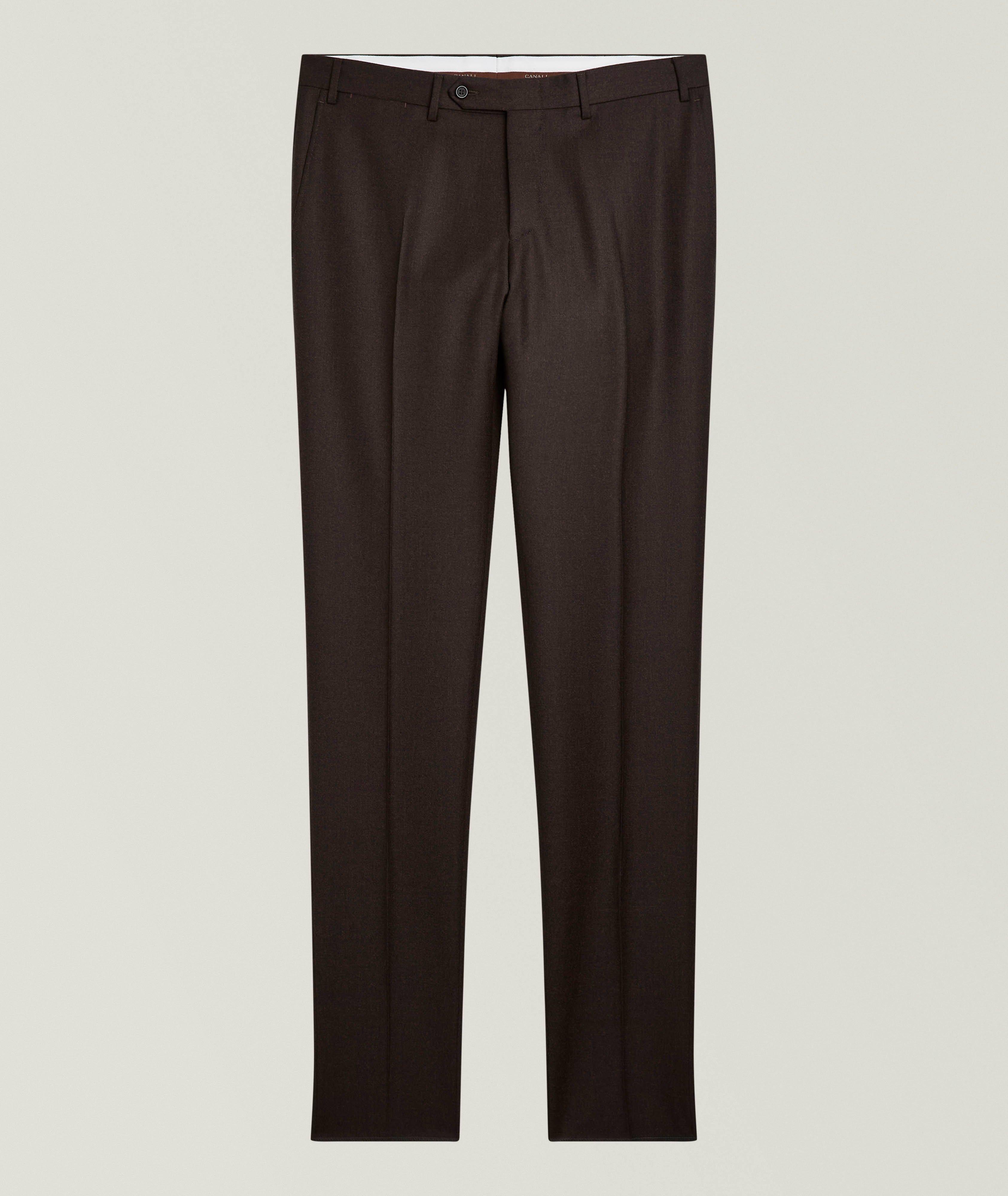Canali Kei Flannel Wool Dress Pants