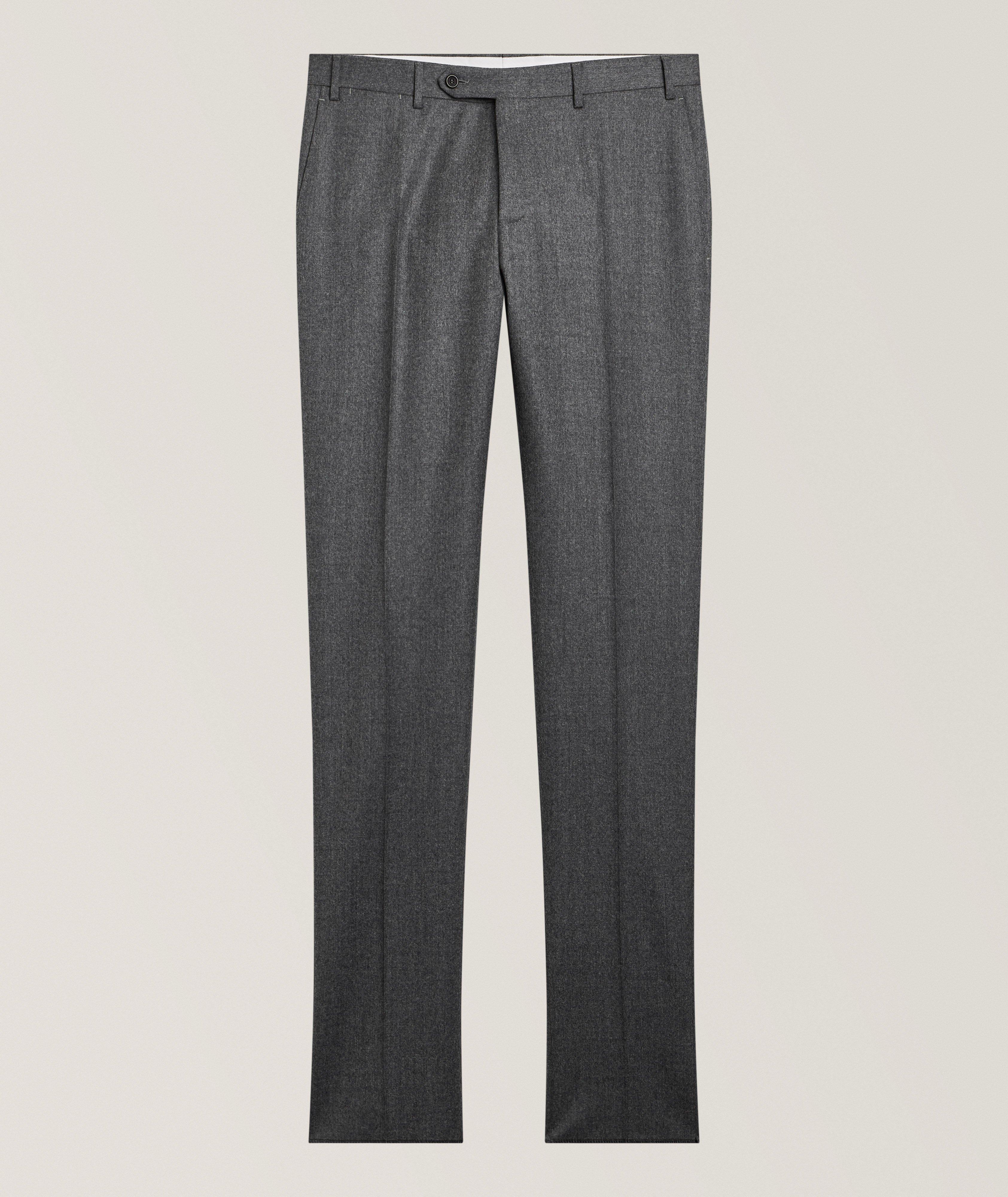 Canali Kei Flannel Wool Dress Pants