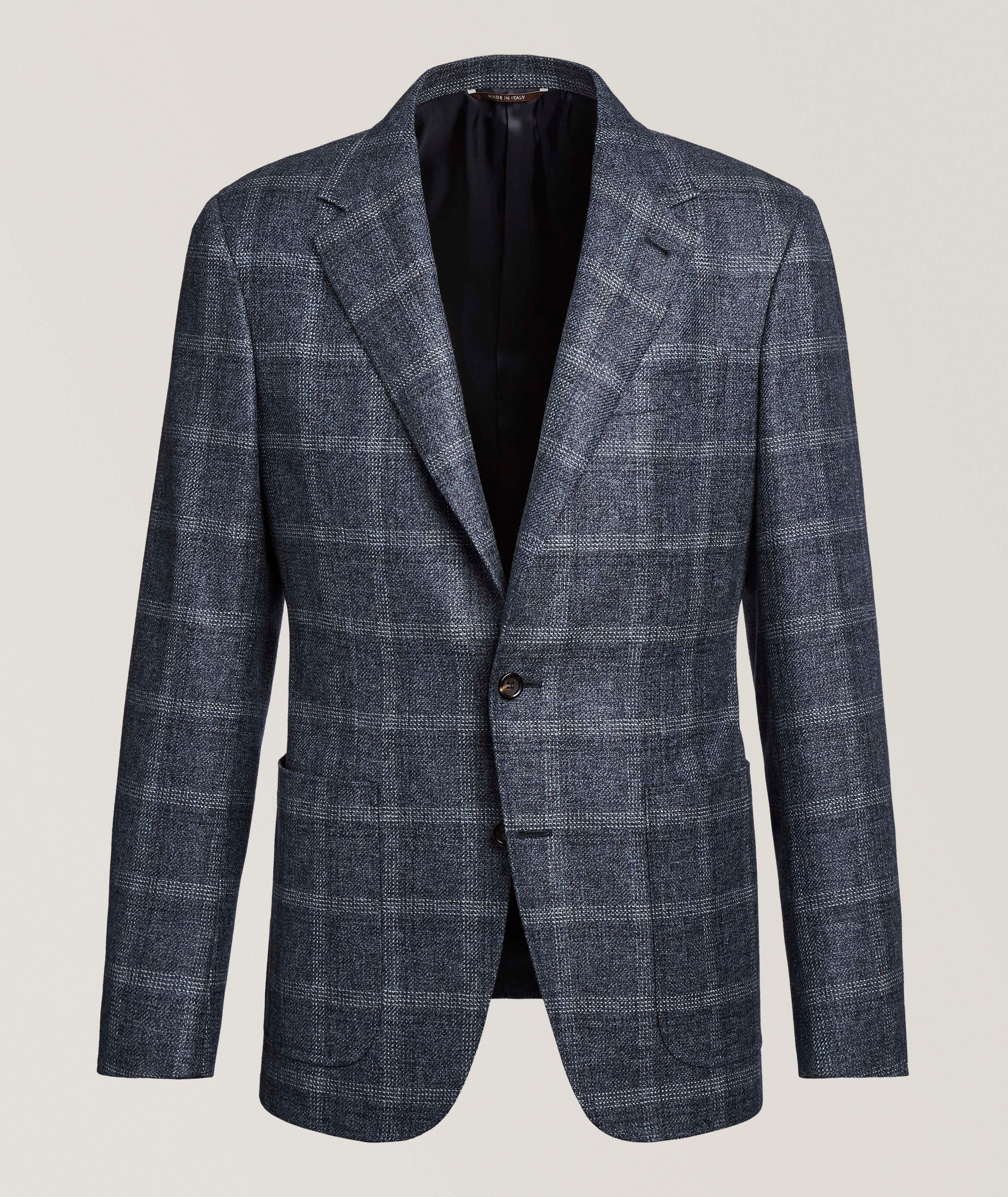 Canali Kei Check Wool Sport Jacket