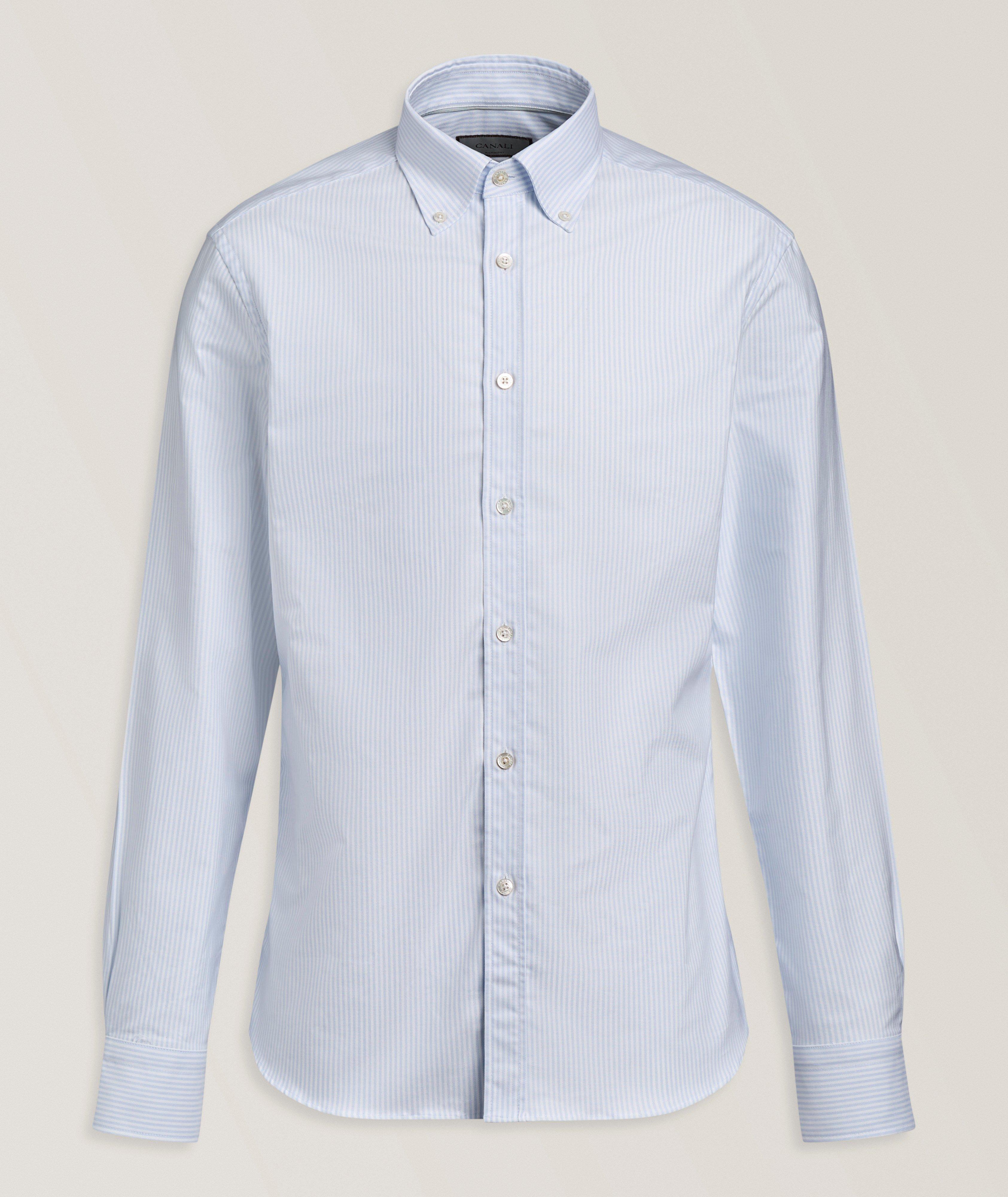 Canali Striped Cotton Shirt