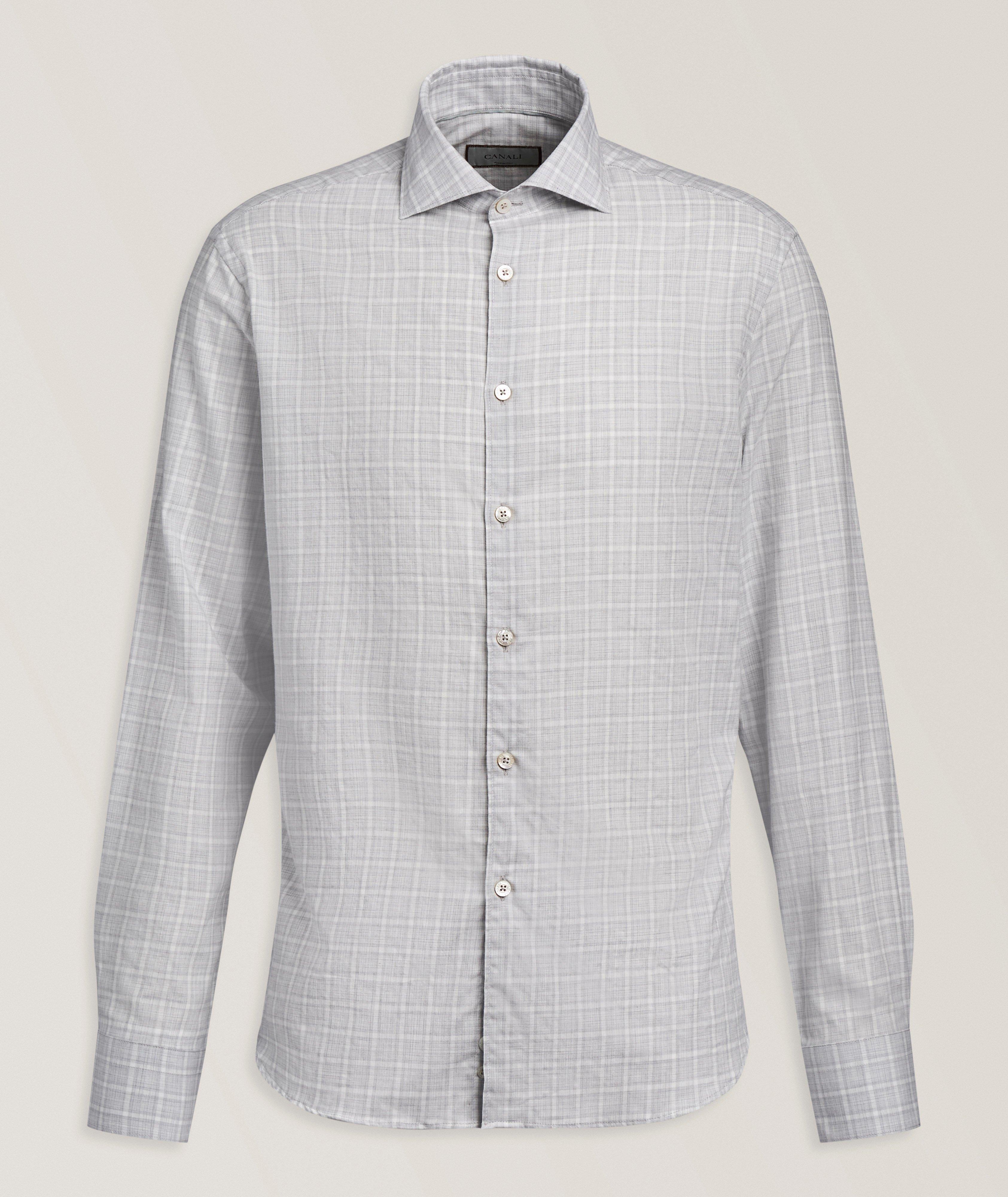 Canali Check Cotton Shirt
