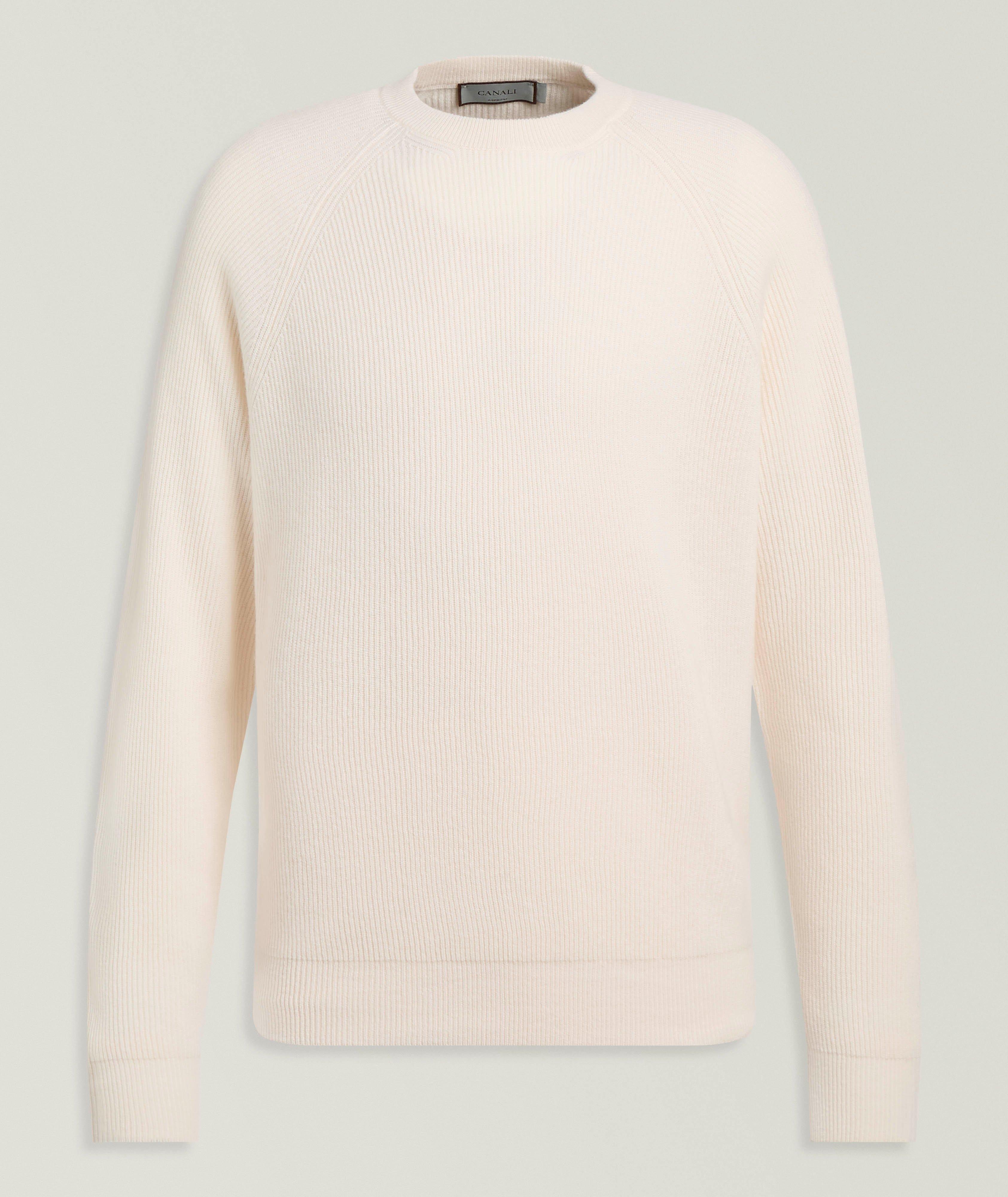Canali Ribbed Cashmere Crewneck Sweater